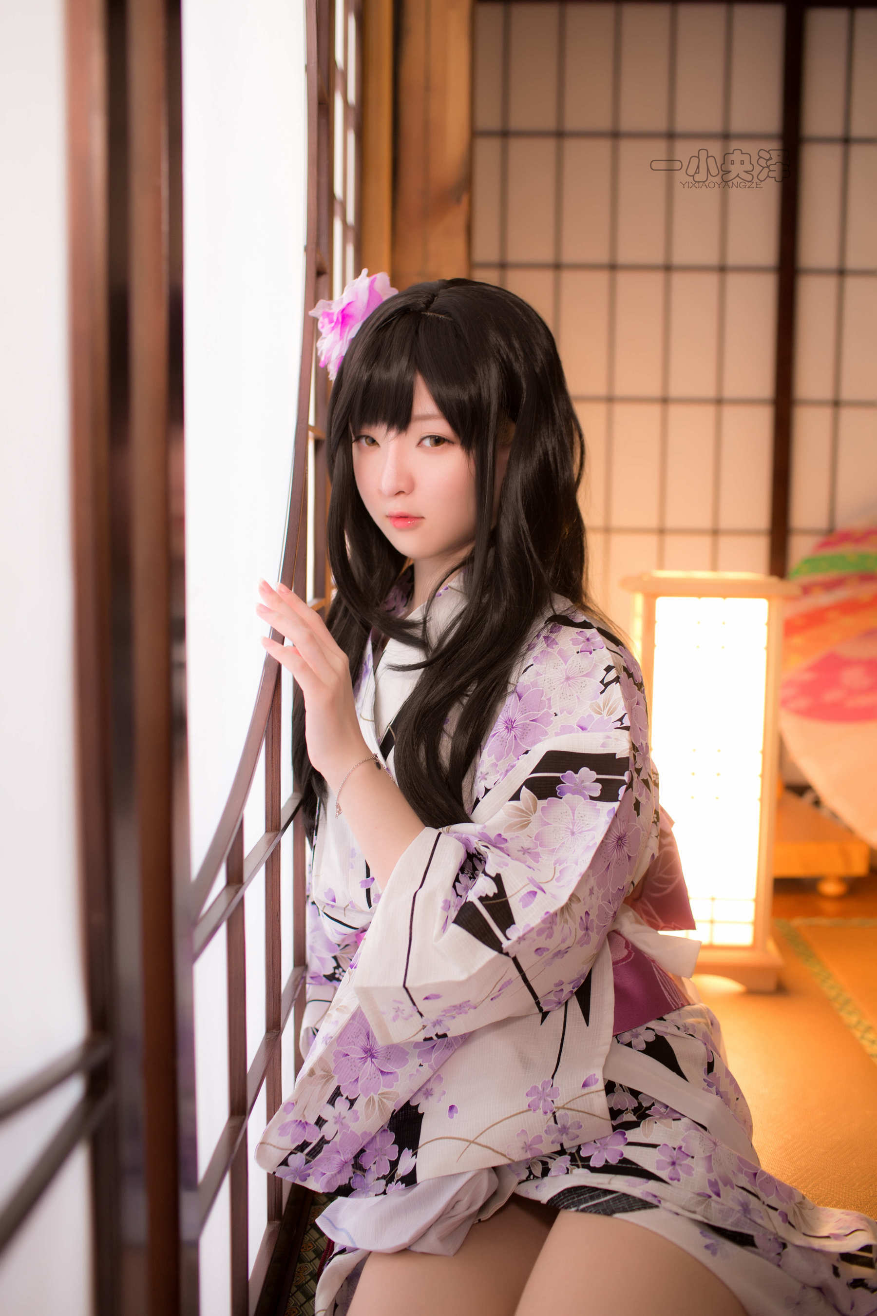 [萝莉COS] 一小央泽 – 和服短袜 Cosplay-第3张