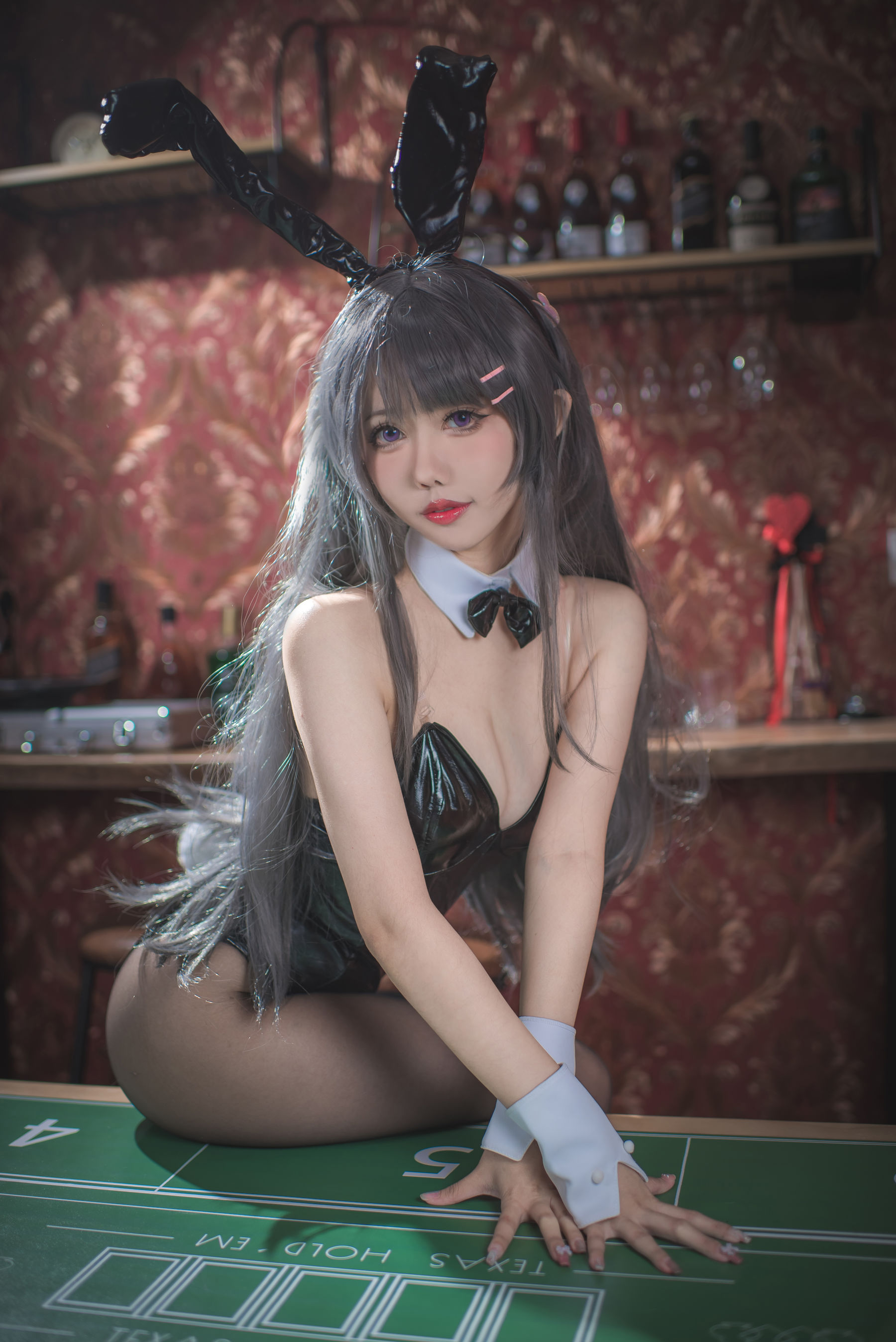 仙女月 – 樱岛麻衣兔女郎 Cosplay-第3张