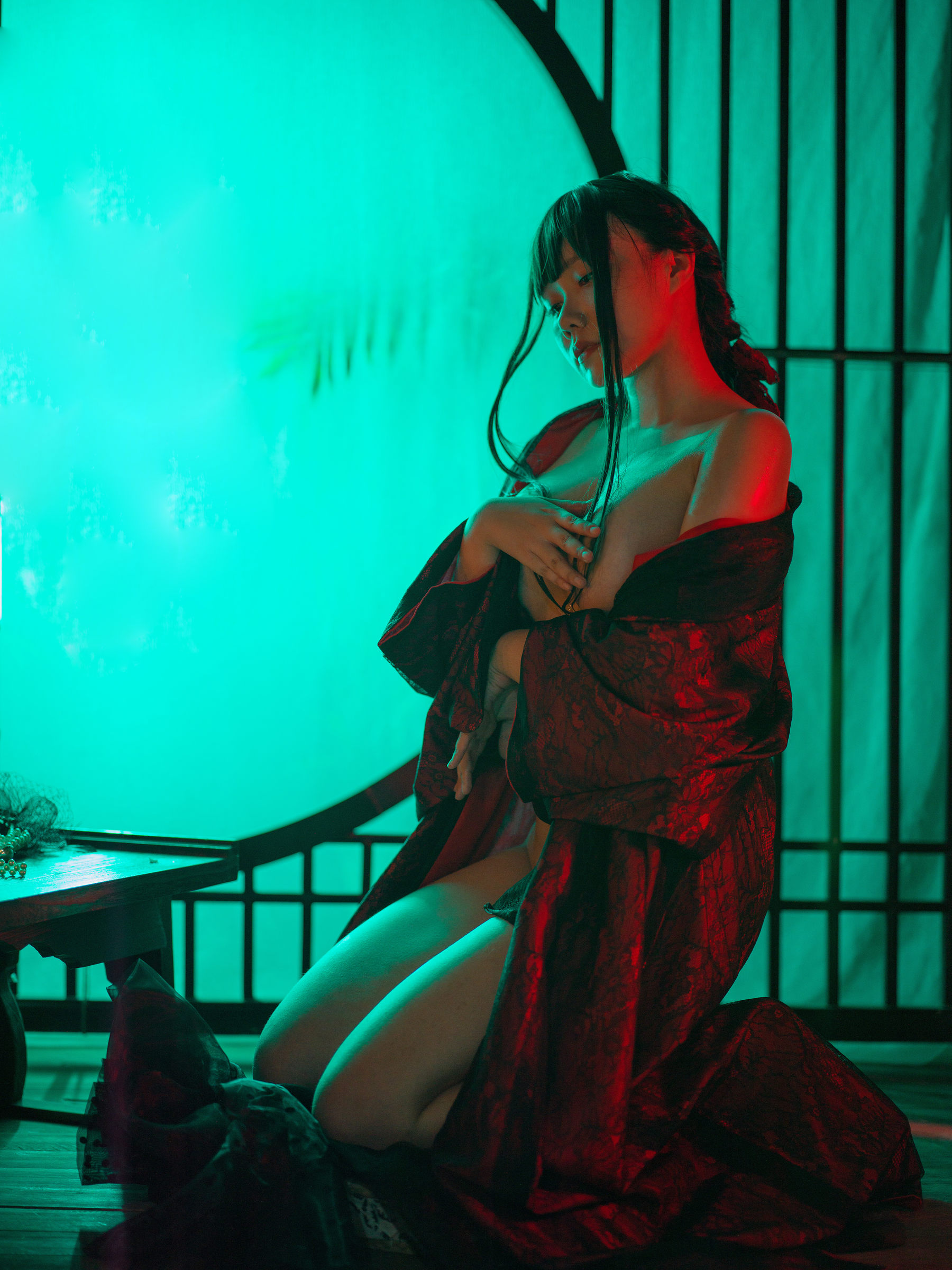 麻花麻花酱 – 兽耳和服 Cosplay-第4张