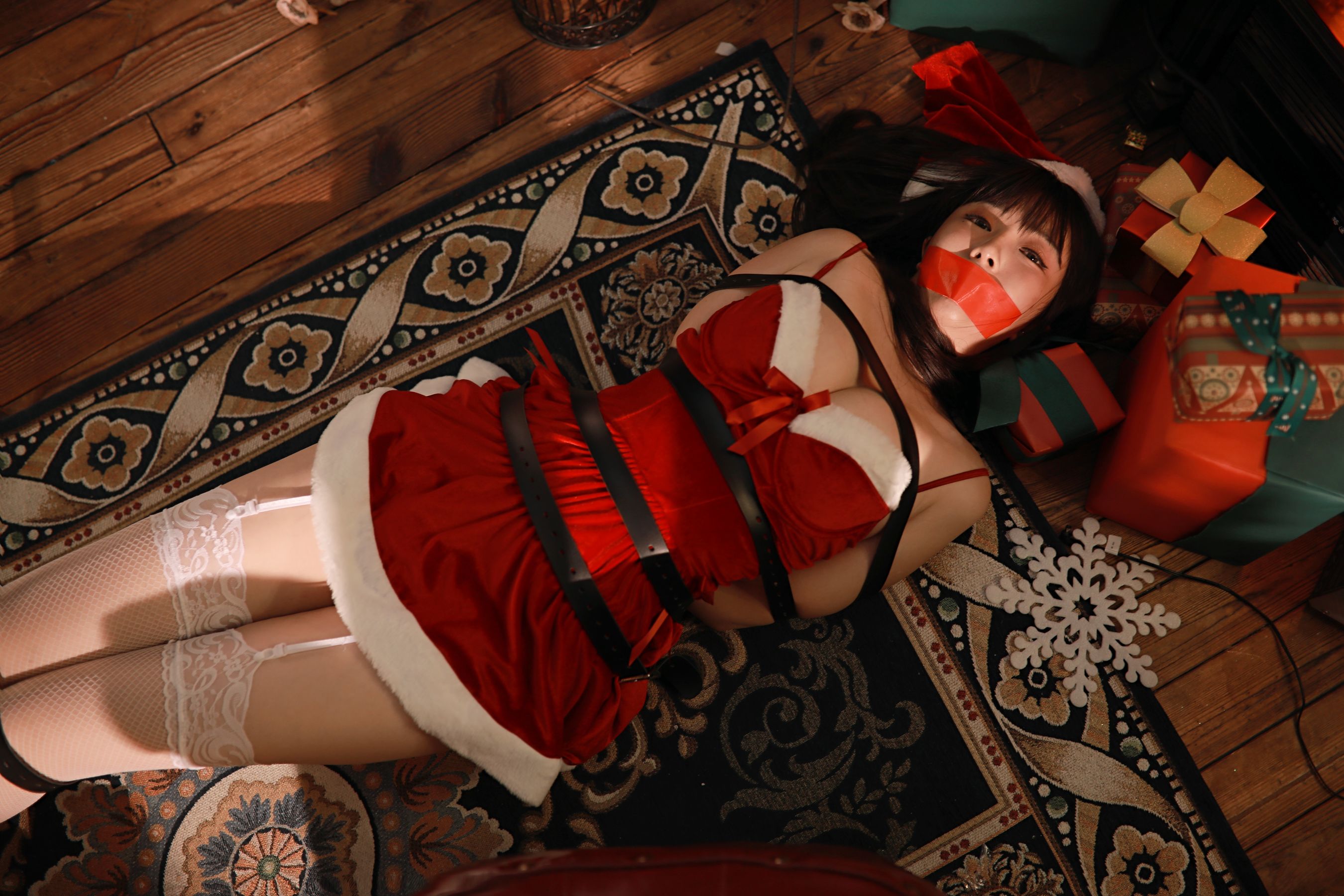 小容仔咕咕咕 – 圣诞礼物×捆绑 Cosplay-第7张
