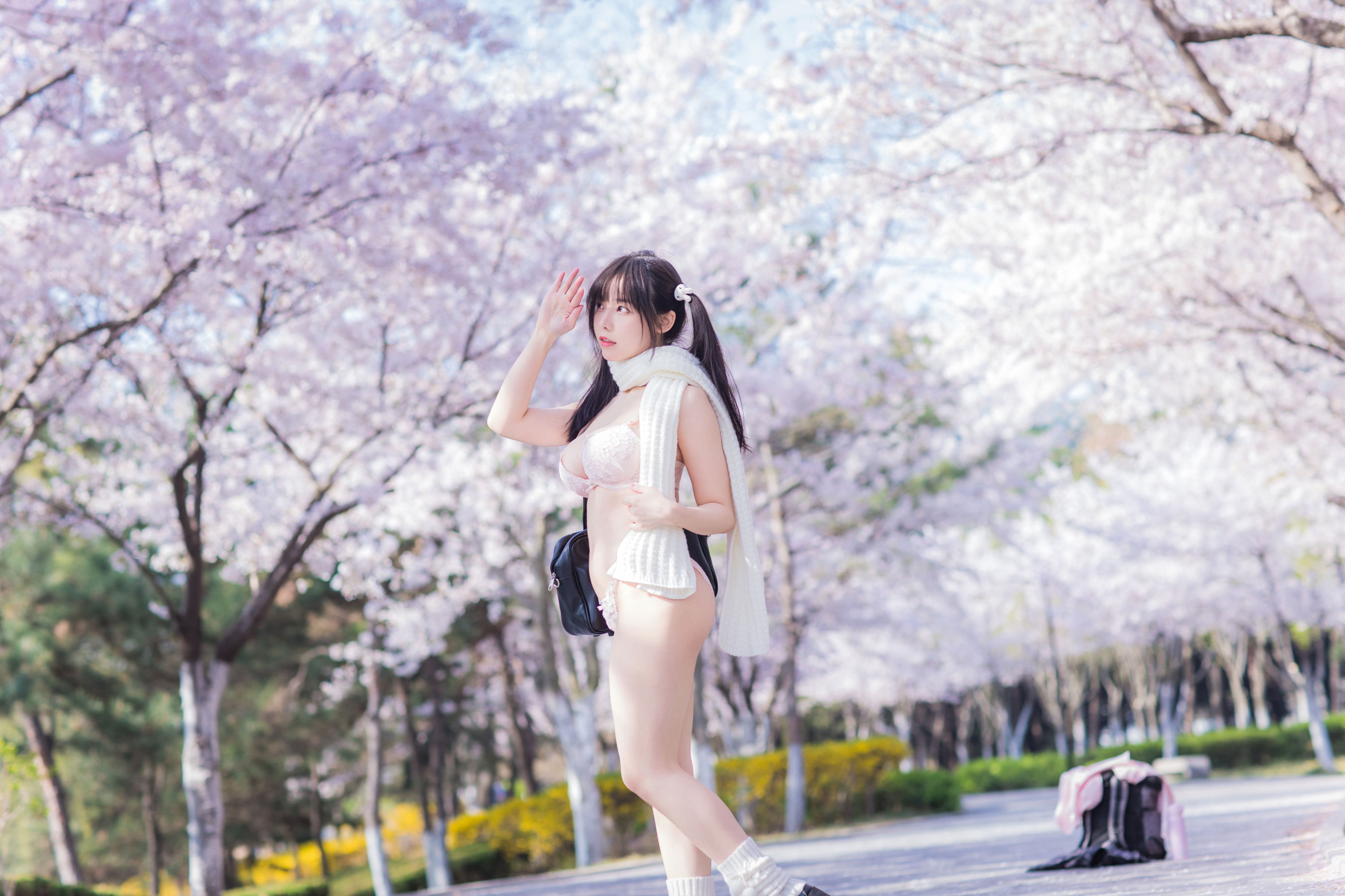 六味帝皇酱 – 樱花JK Cosplay-第3张