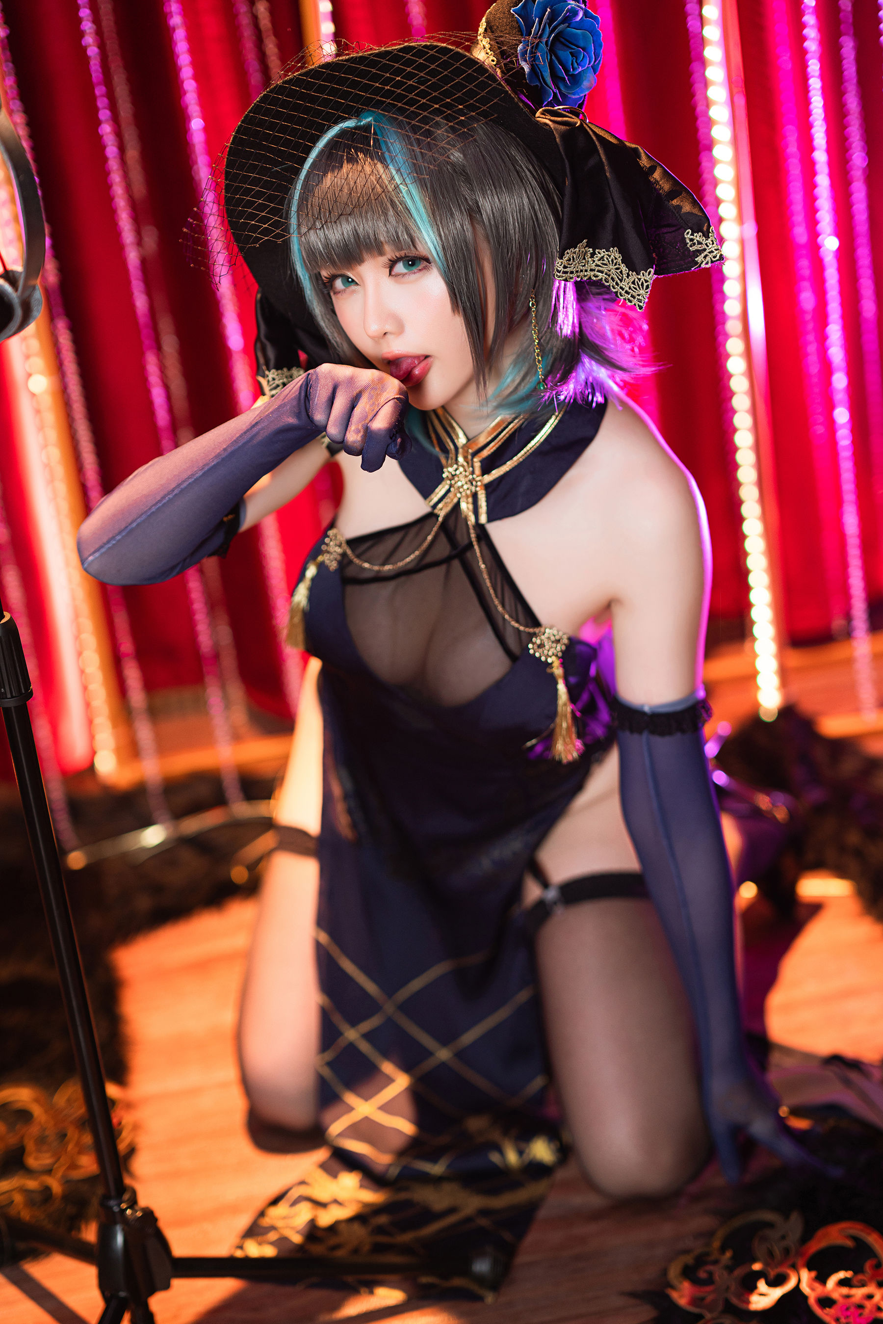 Coser小姐姐星之迟迟 – 柴郡 音乐绚烂caitsith Cosplay-第30张