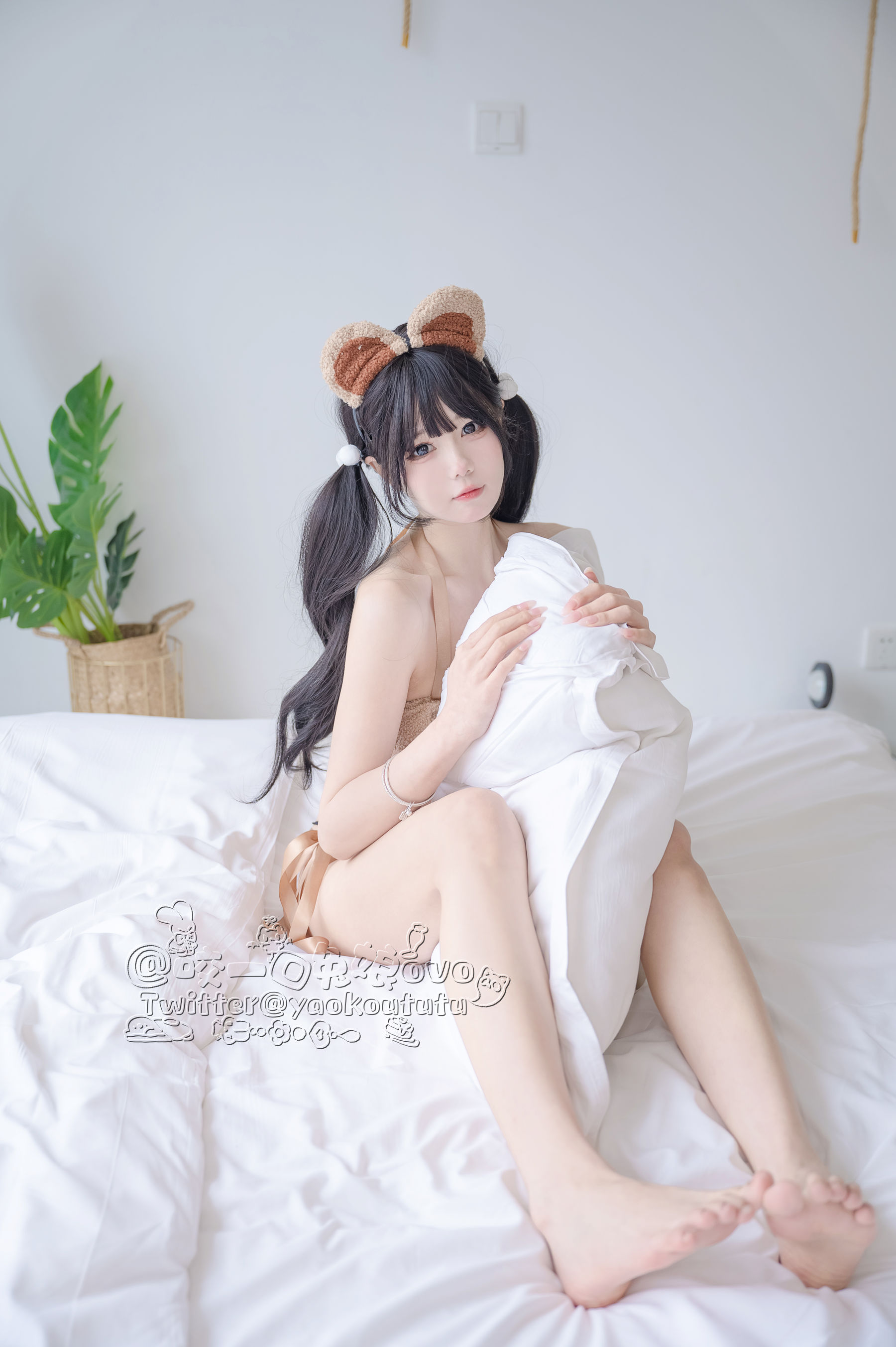 咬一口兔娘 – 小熊睡衣 Cosplay-第43张