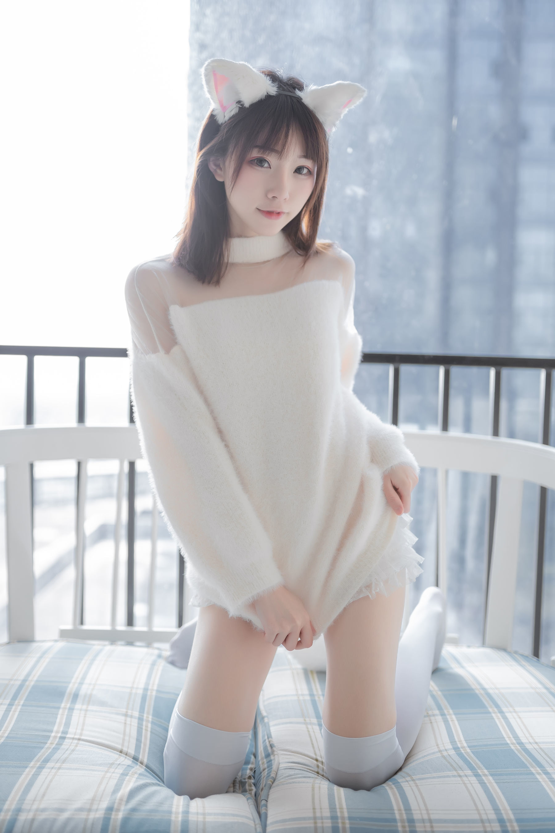 动漫博主Kitaro_绮太郎 – 白喵女友 Cosplay-第4张