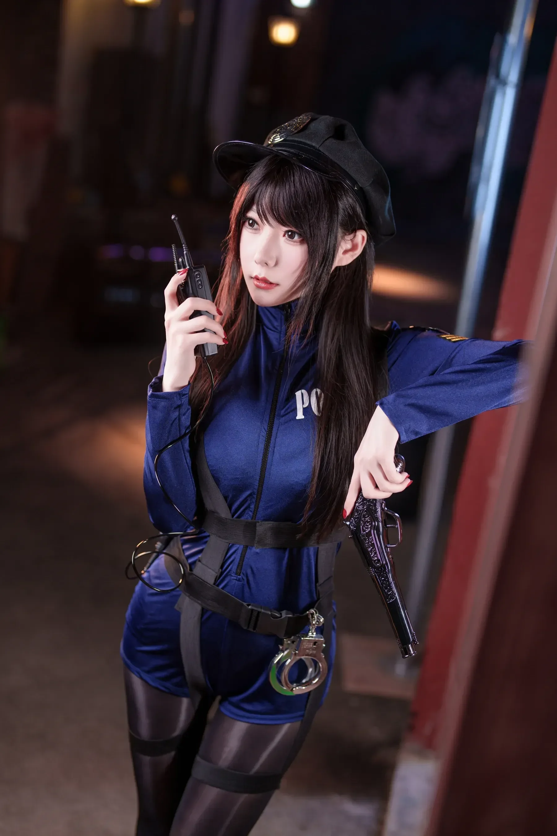 香草喵露露 – 舰长 女警 Cosplay-第2张