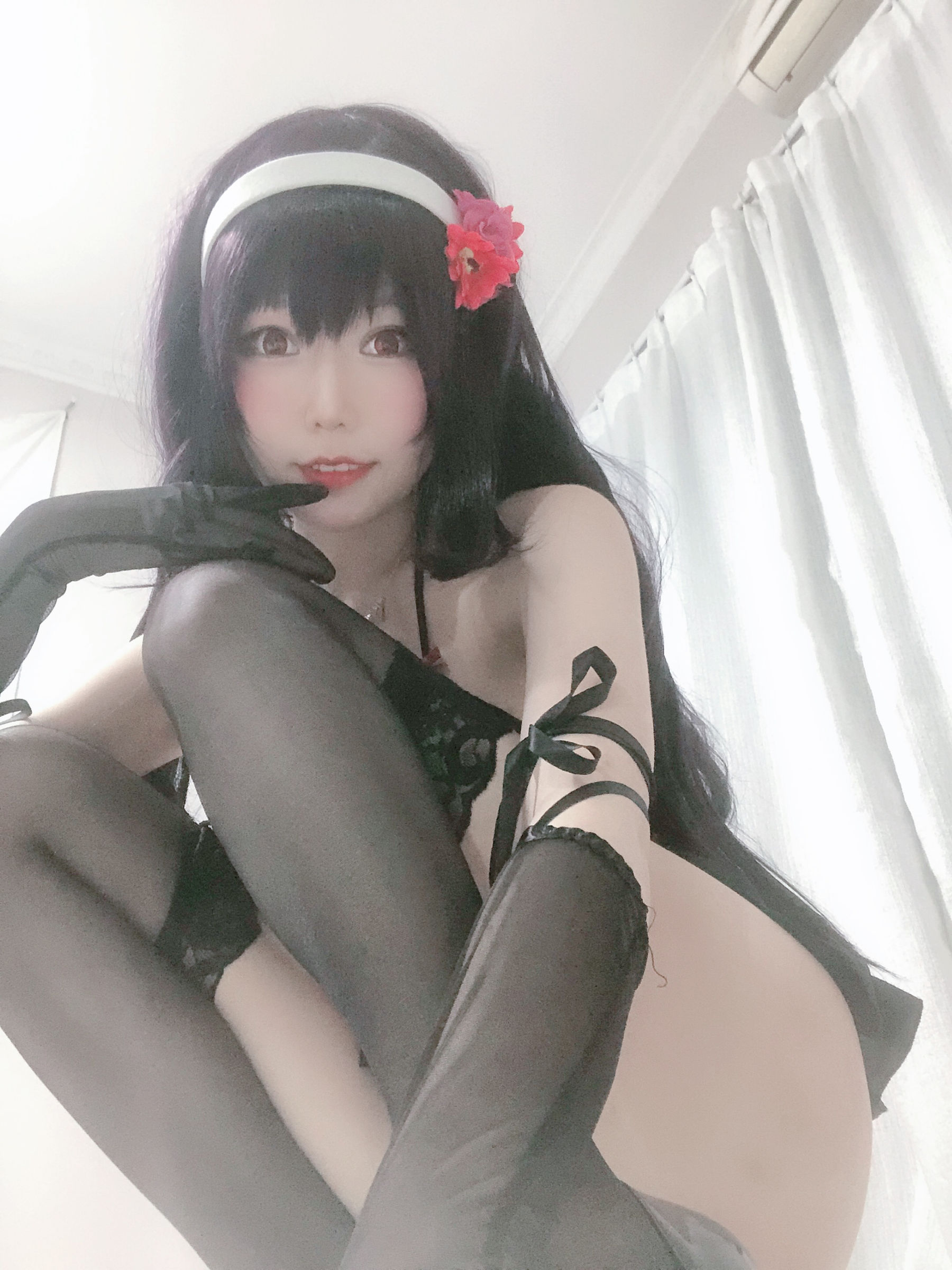 香草喵露露 – 诗羽学姐睡衣 Cosplay-第5张