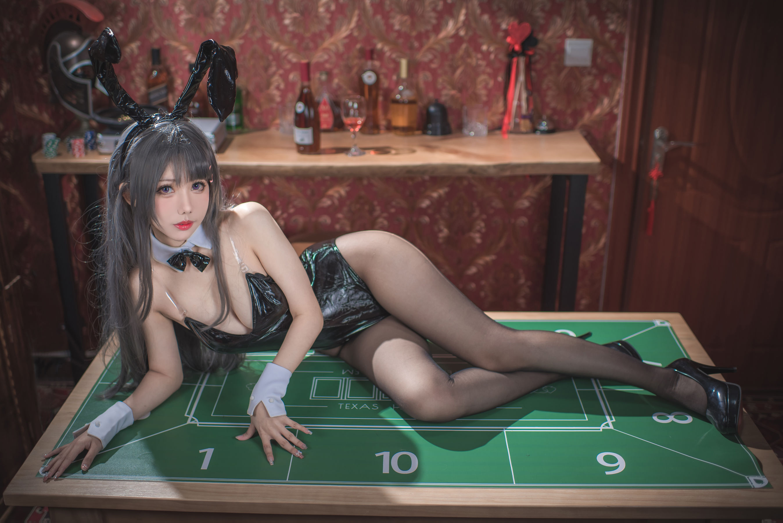 仙女月 – 樱岛麻衣兔女郎 Cosplay-第8张