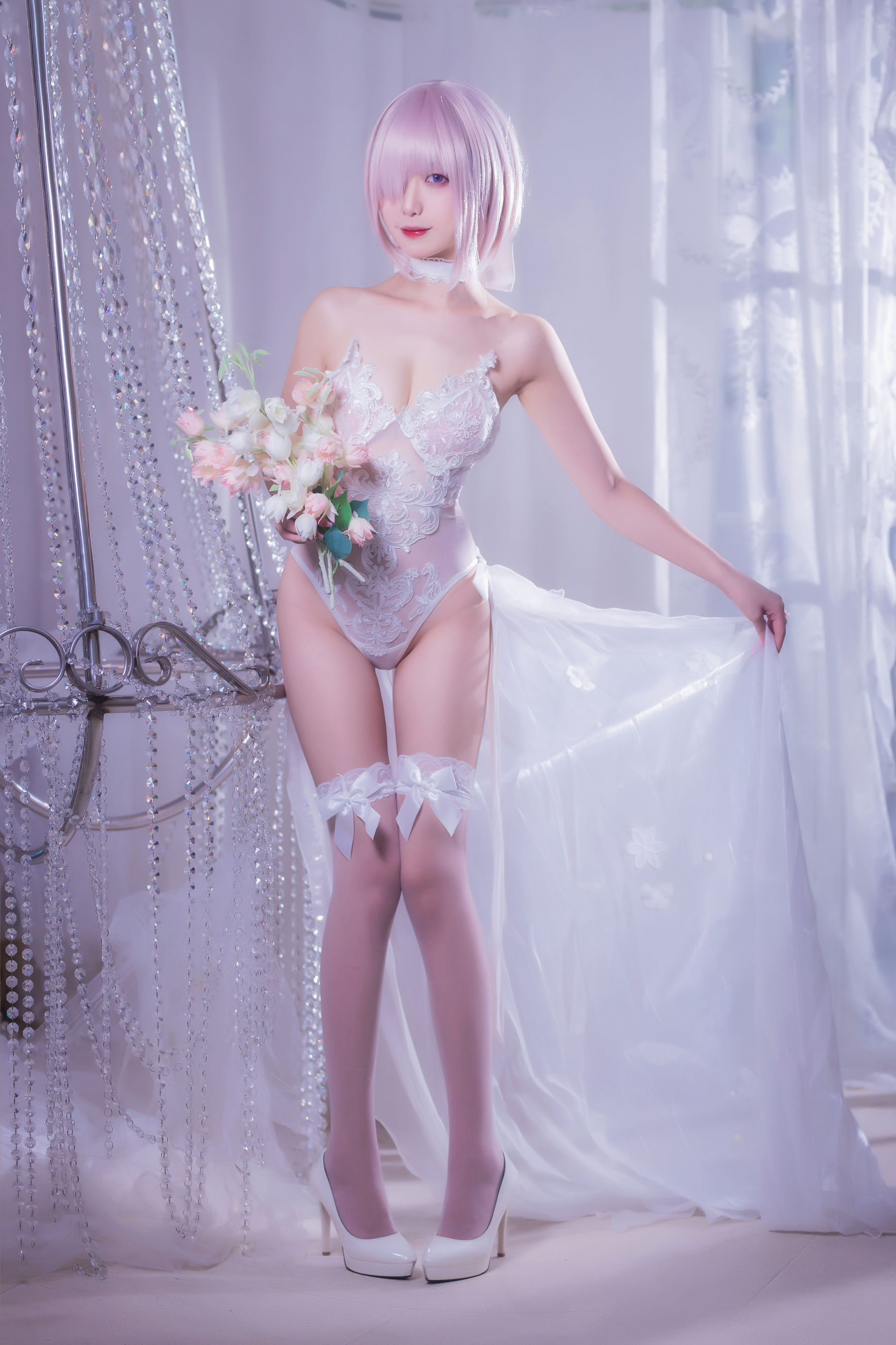 动漫博主封疆疆v – 婚纱玛修 Cosplay-第35张
