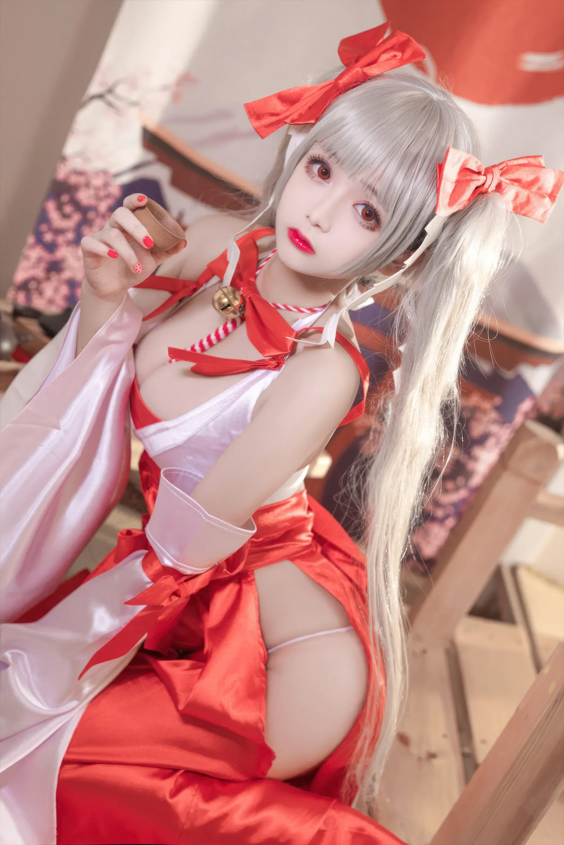 日奈娇 – 碧蓝航线 可畏巫女 Cosplay-第39张