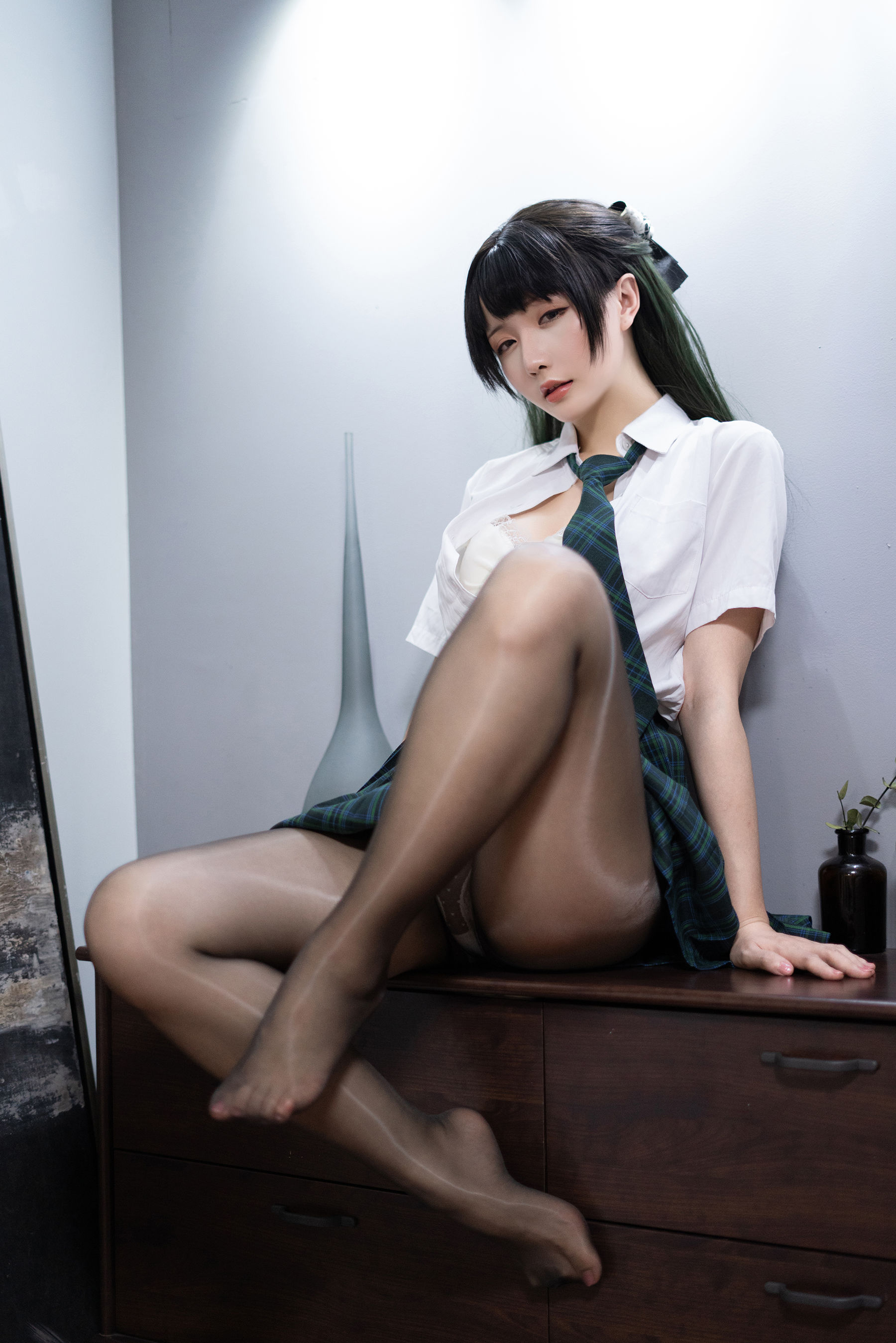 Coser小姐姐星之迟迟 – JK-绿 Cosplay-第46张