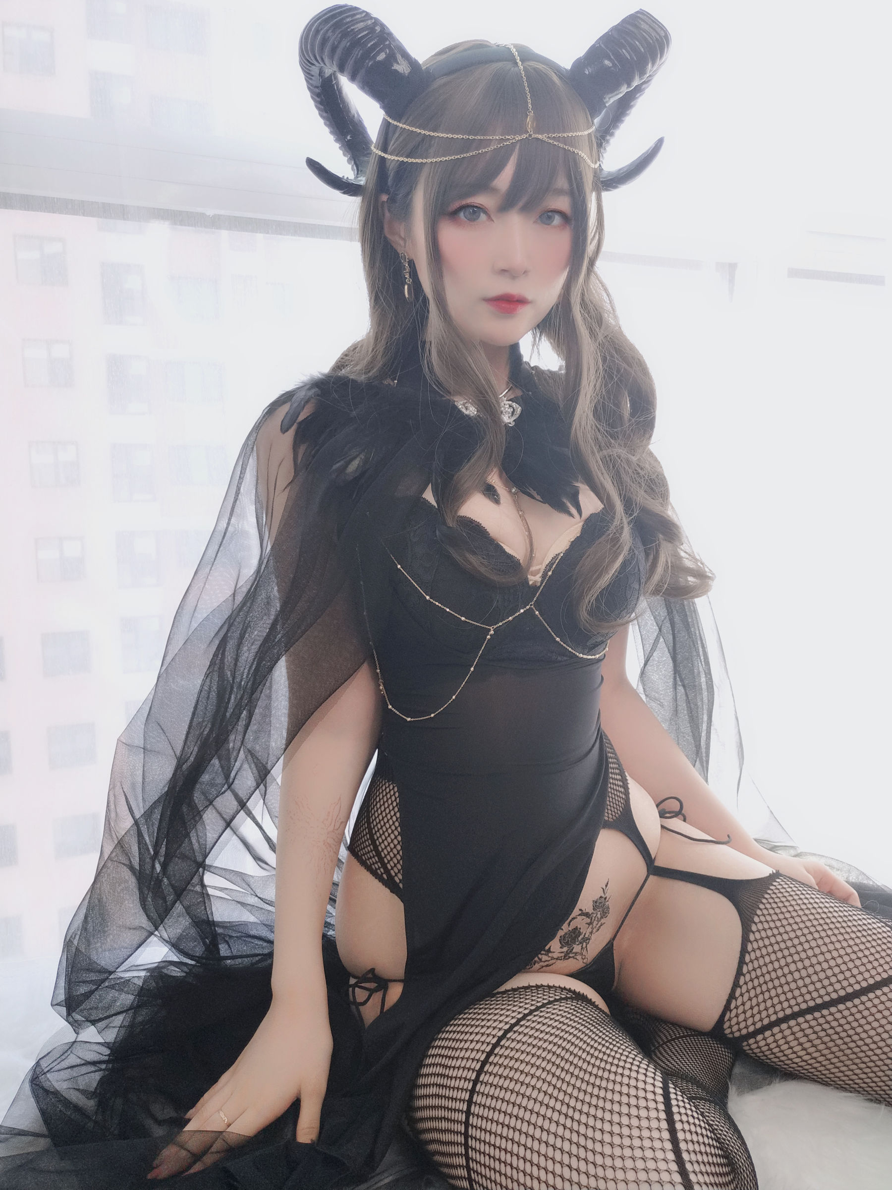 Coser小姐姐白银 黑山魅魔 Cosplay-第5张