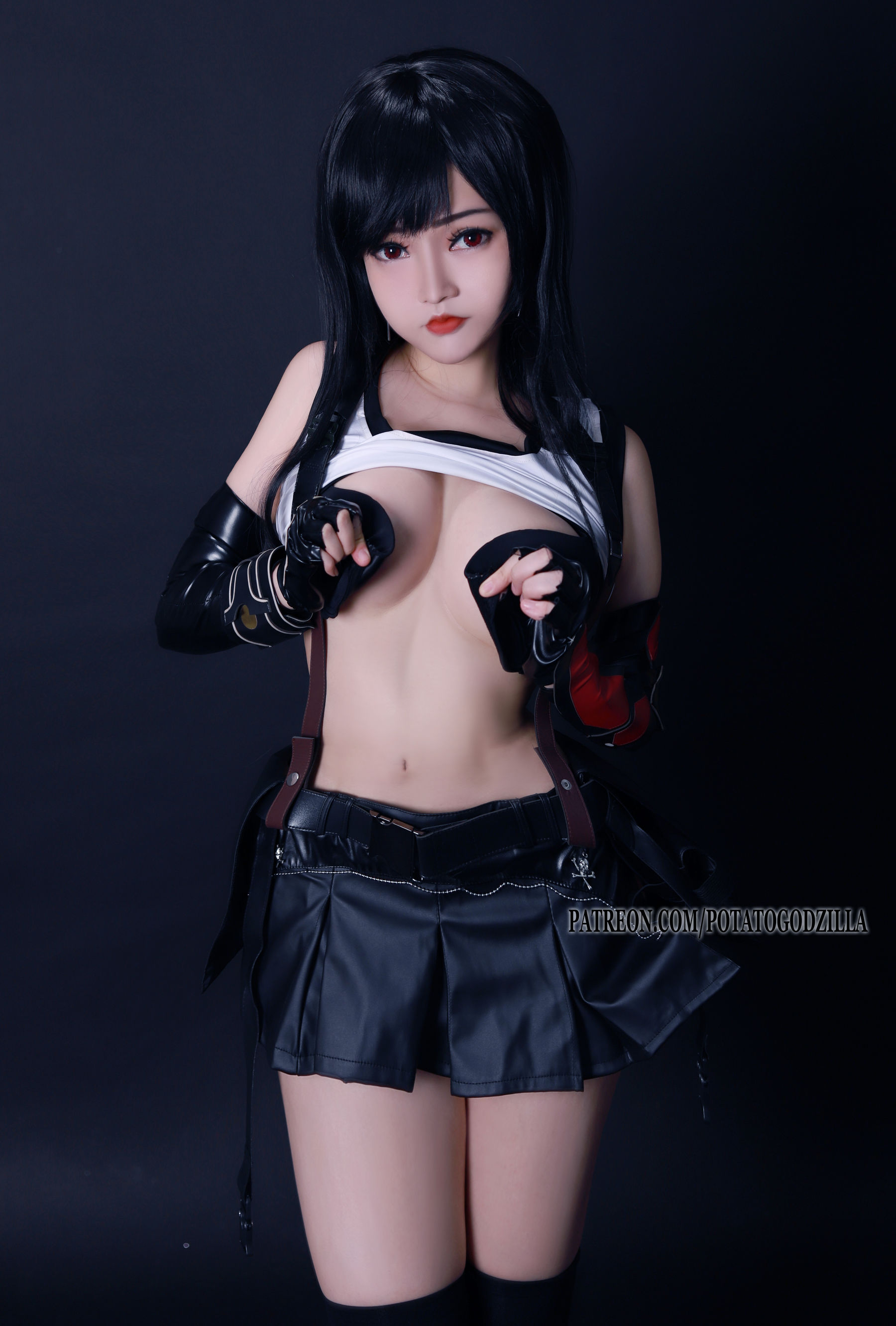 Coser小姐姐Potato Godzilla – Tifa Cosplay-第12张