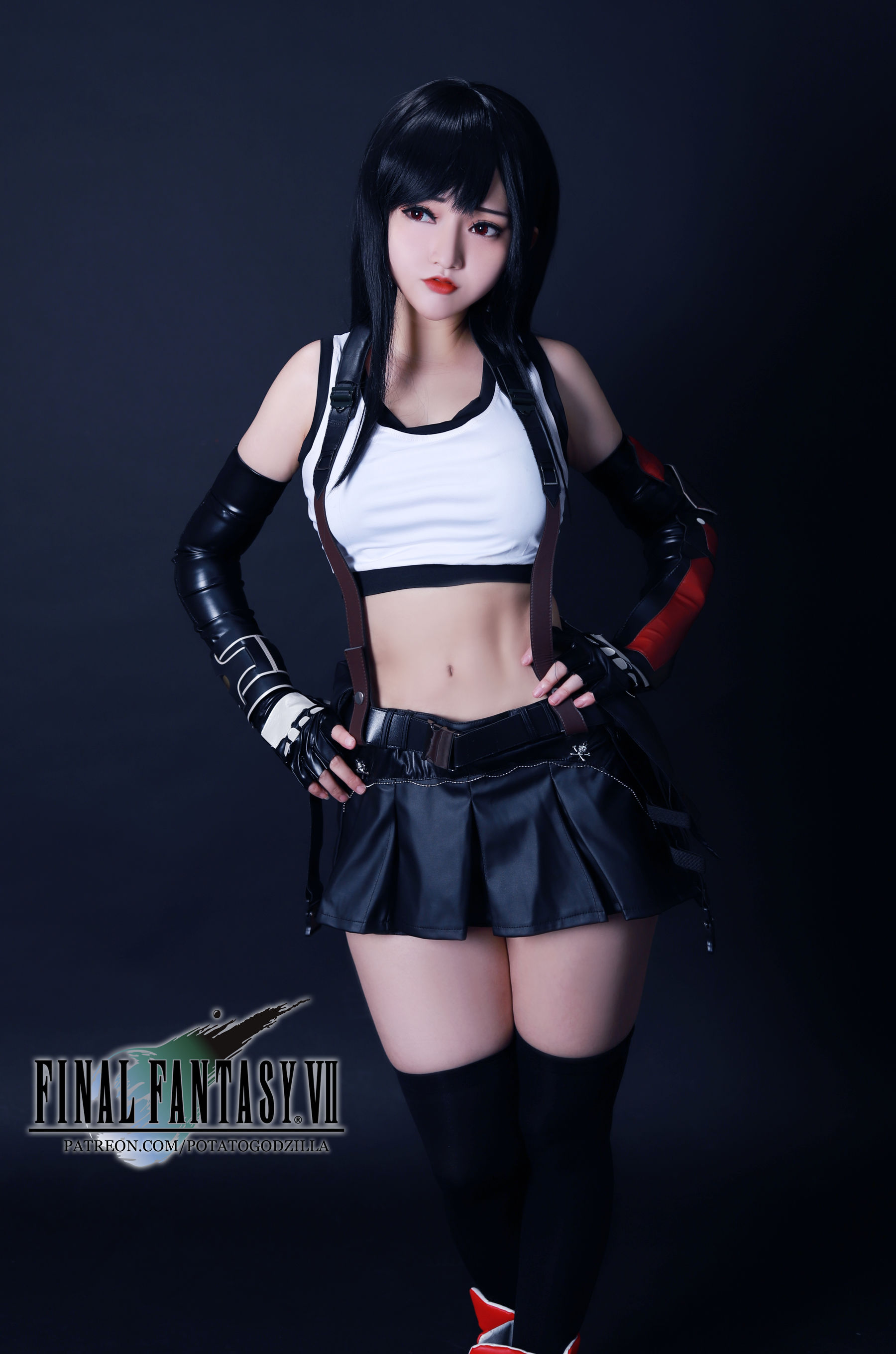 Coser小姐姐Potato Godzilla – Tifa Cosplay-第27张