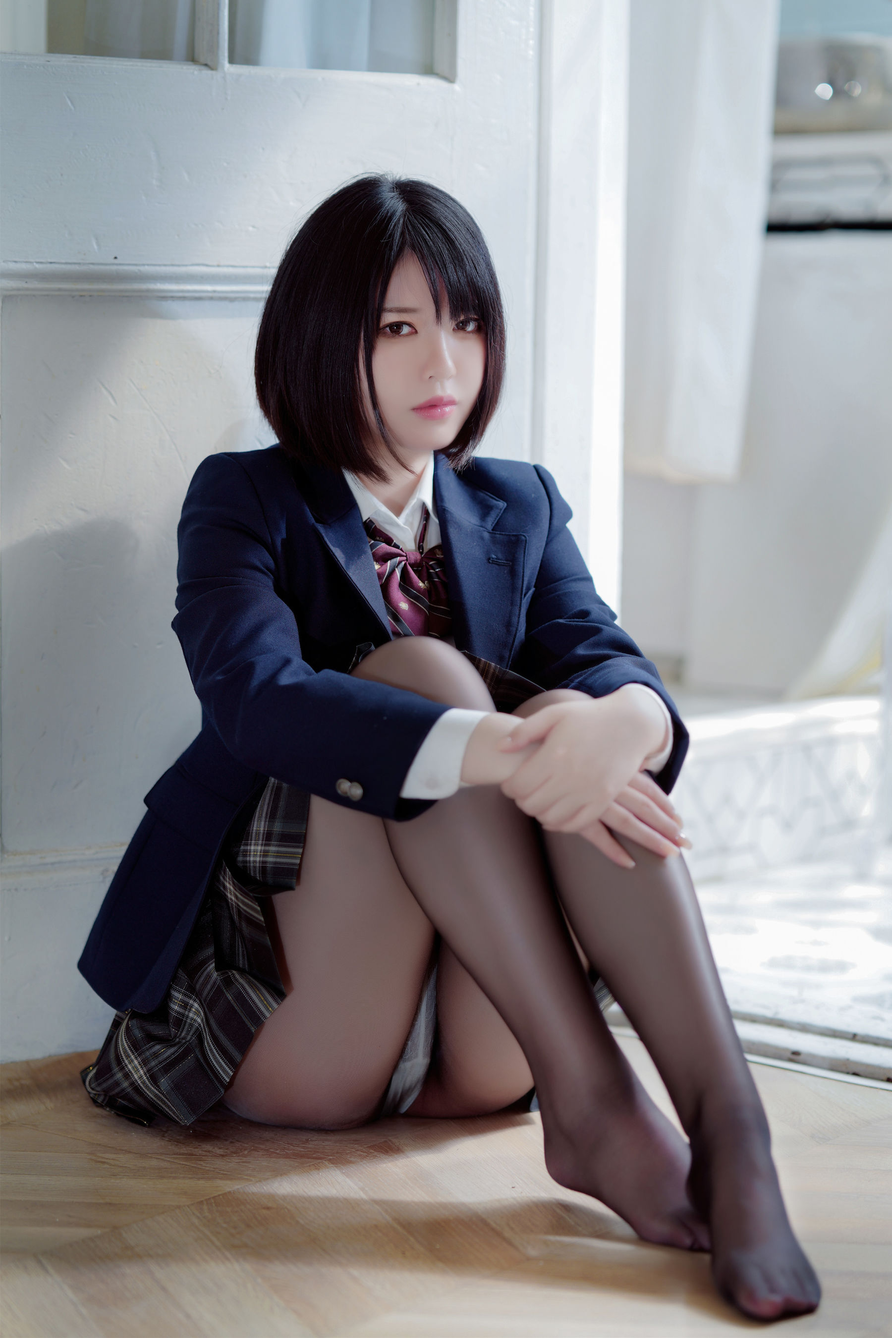 半半子 – 彼女の制服姿が好き Cosplay-第16张