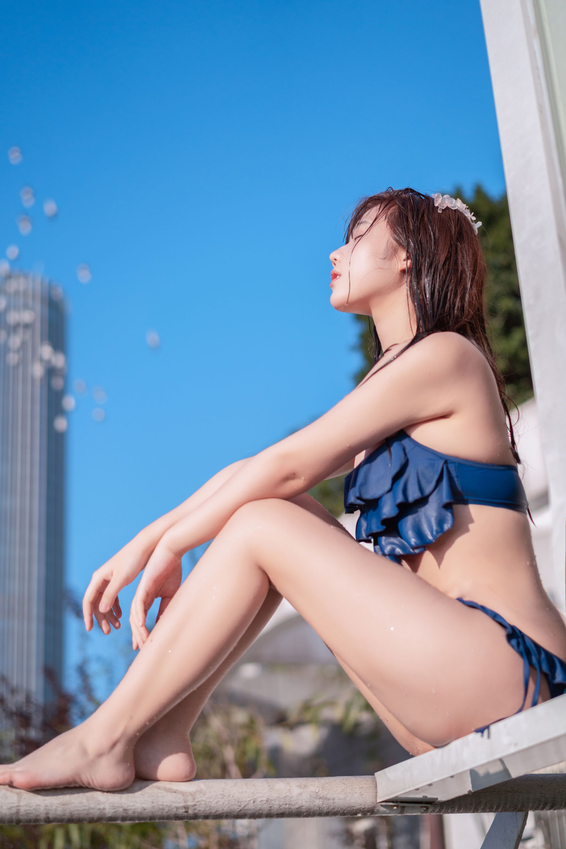 微博福利姬镜酱 私奔之泳衣 Cosplay-第50张