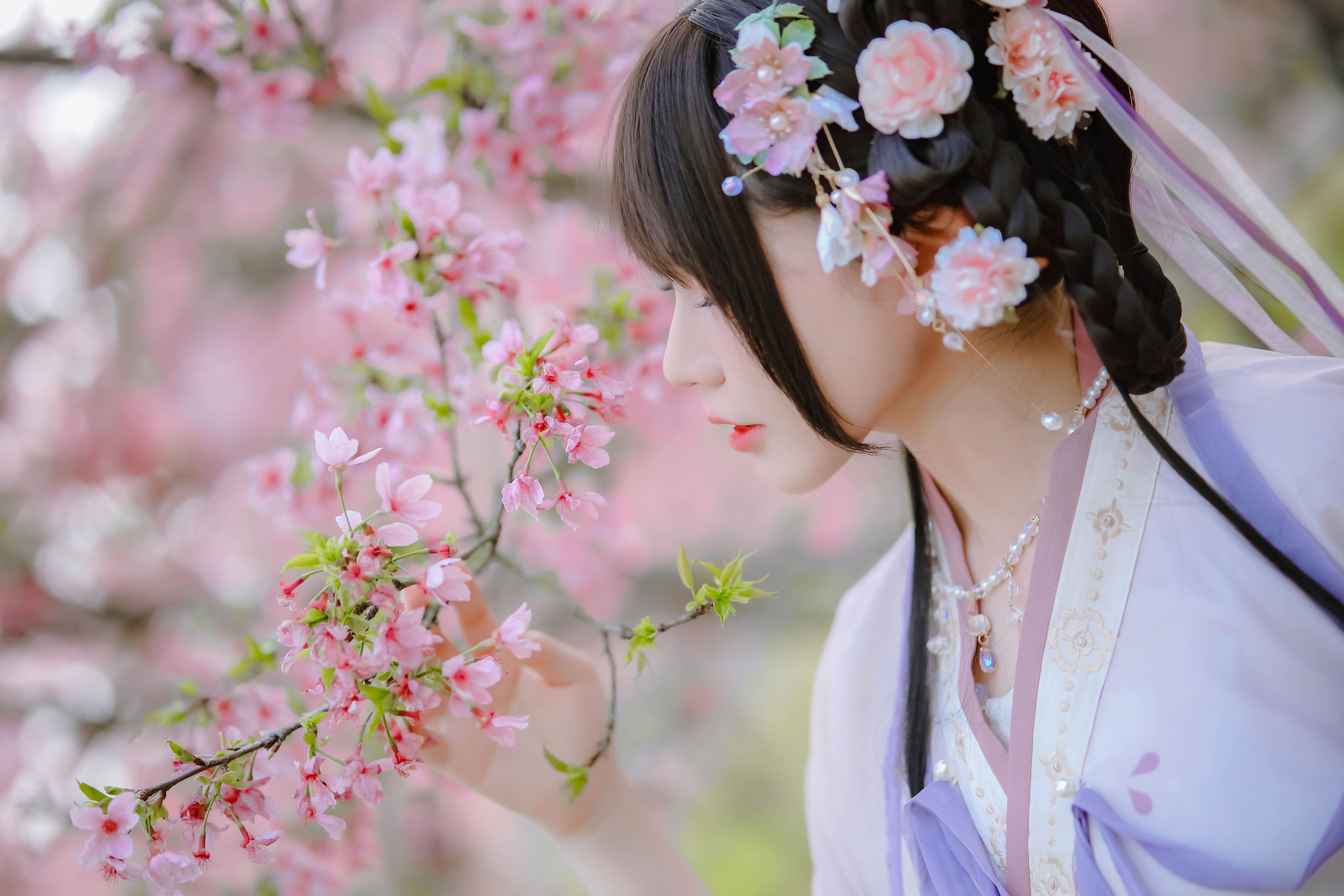 萌妹子Nyako喵子 – 樱花汉服 花神祈愿 Cosplay-第32张