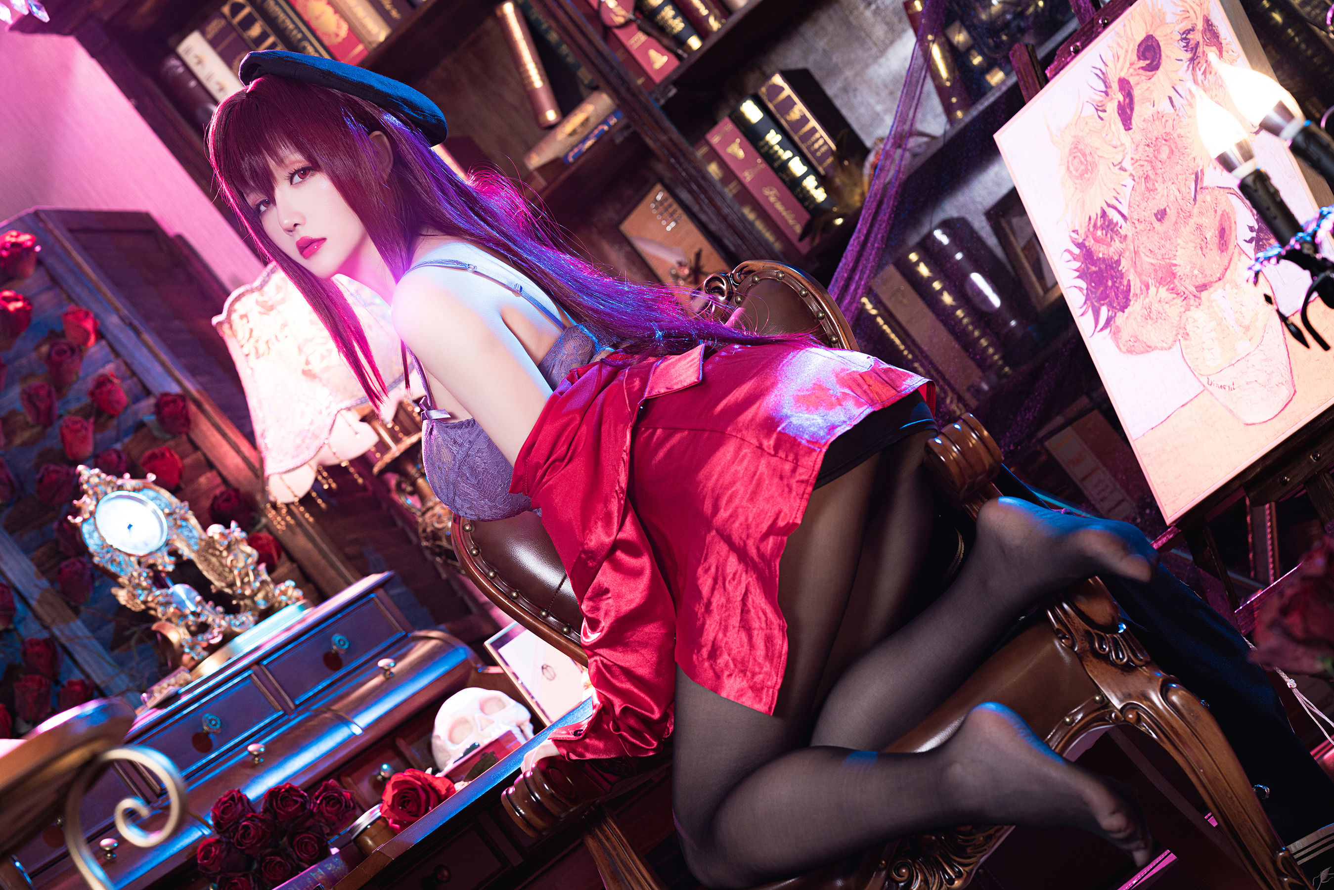 Coser小姐姐星之迟迟 – 斯卡哈-真红教枪 Cosplay-第58张