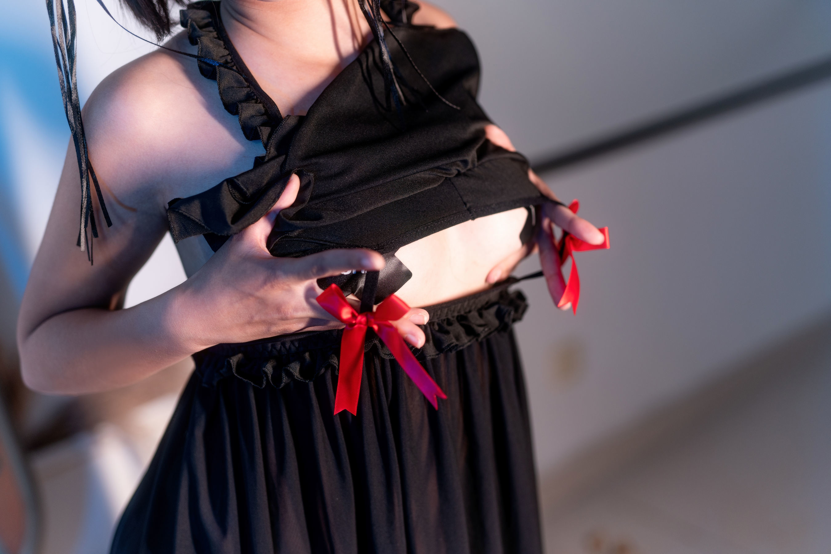 动漫博主蠢沫沫 黑睡裙 Cosplay-第10张