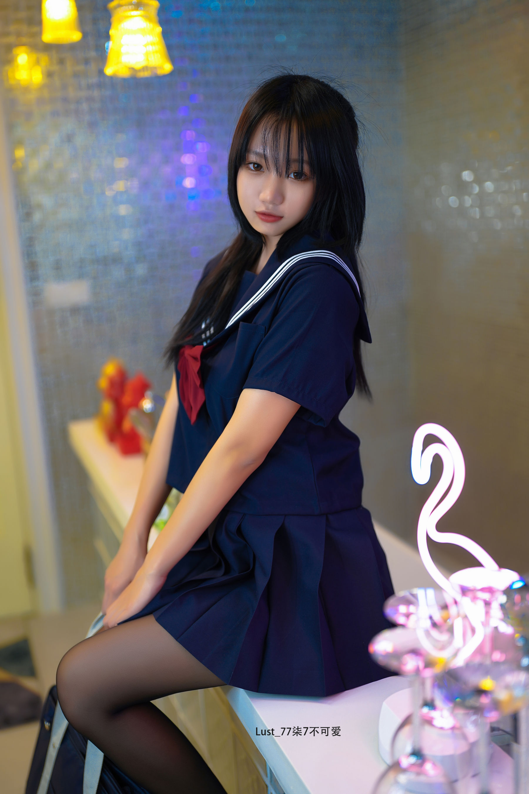 动漫博主柒柒要乖哦 – 反差JK少女 Cosplay-第16张