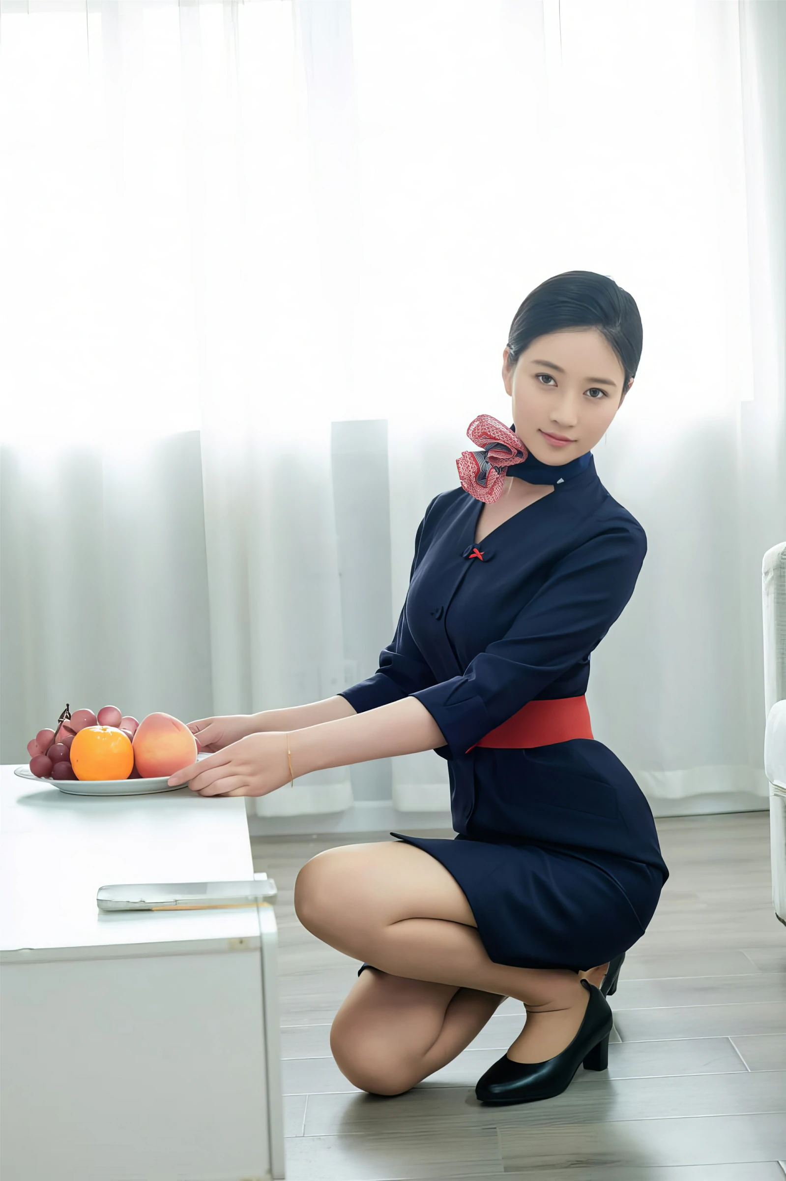 年年Nnian – 空姐制服 Cosplay-第4张