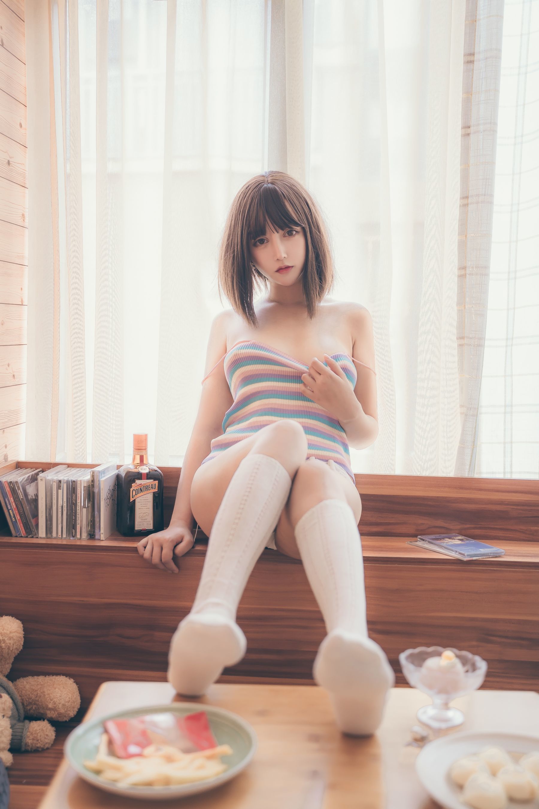 斗鱼米线线sama写真 复古性感 Cosplay-第29张
