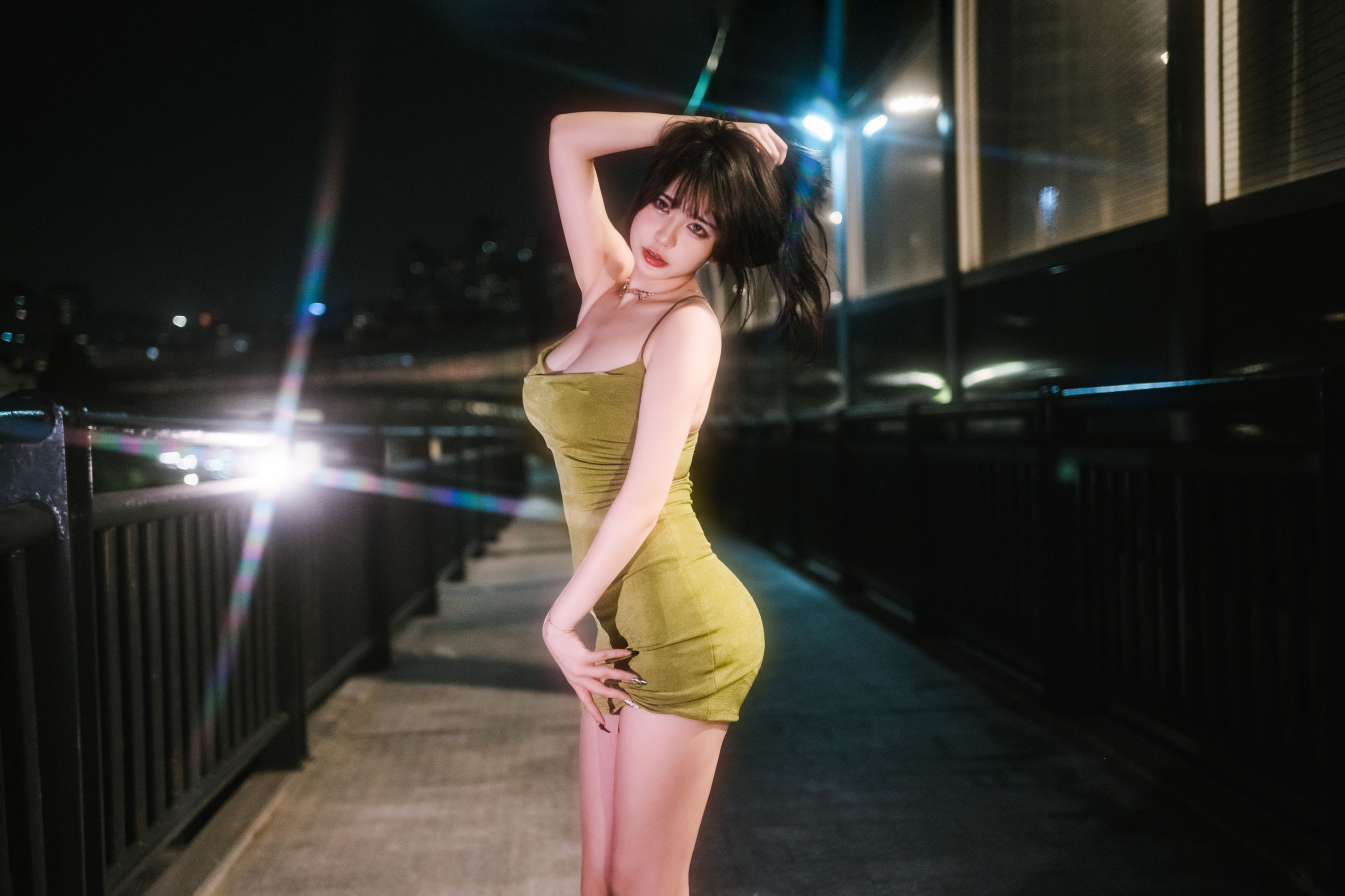 Tina很妖孽呀 – 绿色连衣裙 Cosplay-第3张