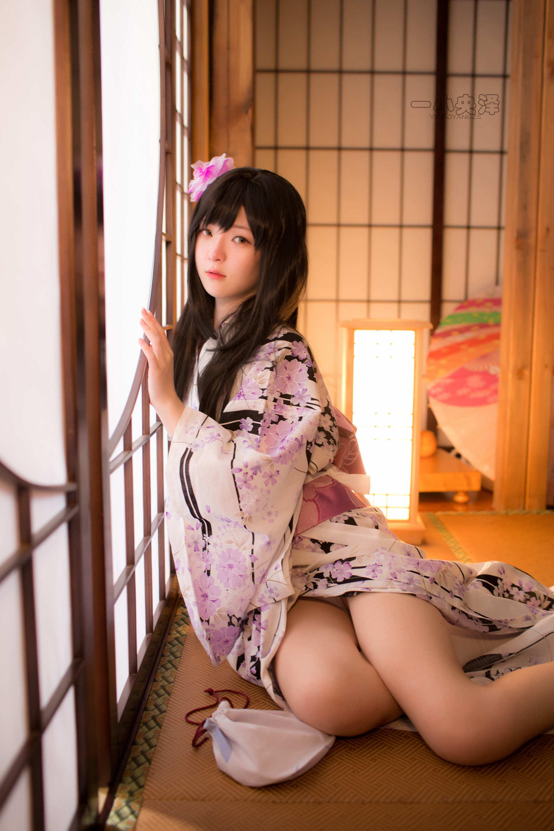 [萝莉COS] 一小央泽 – 和服短袜 Cosplay-第2张