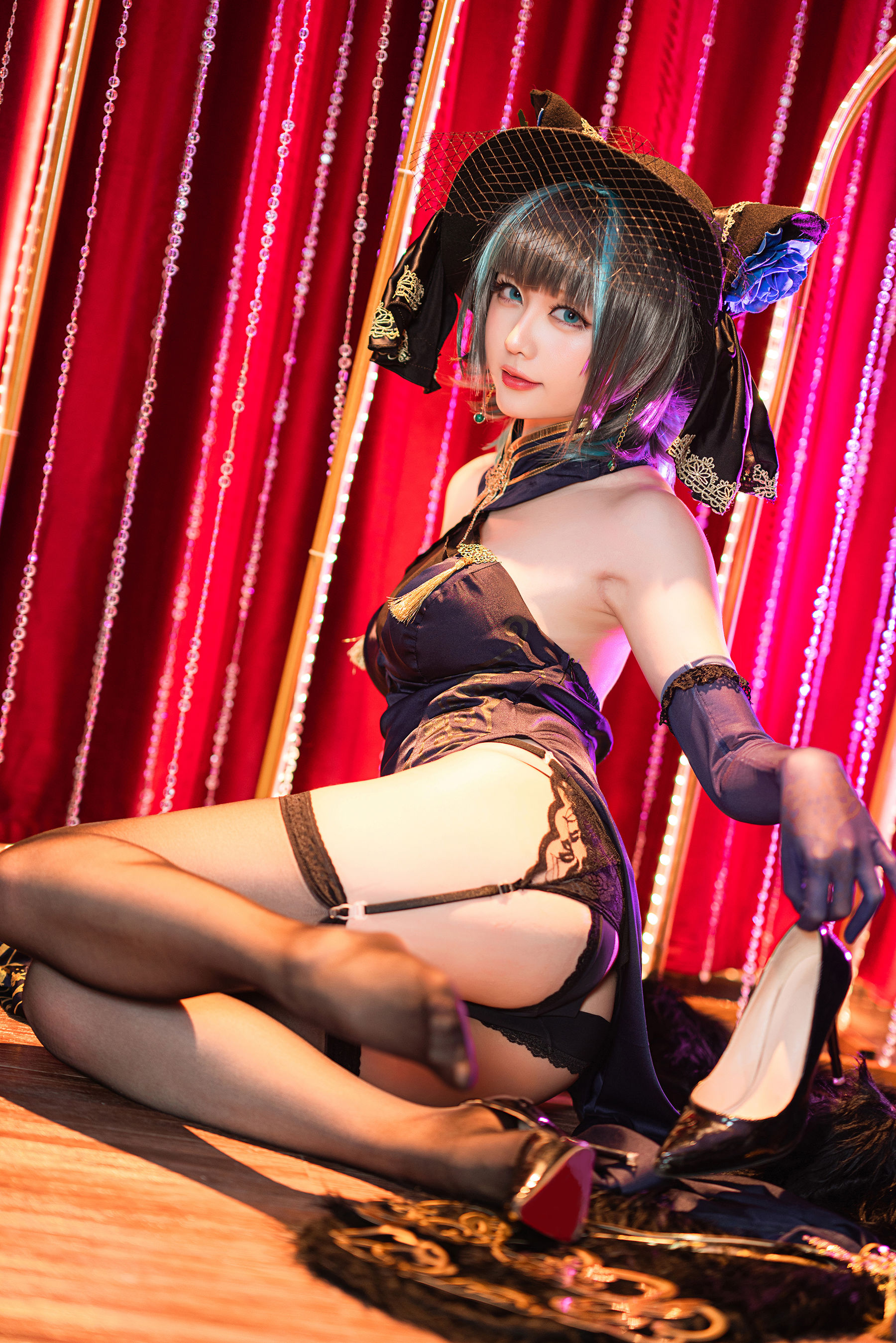 Coser小姐姐星之迟迟 – 柴郡 音乐绚烂caitsith Cosplay-第32张