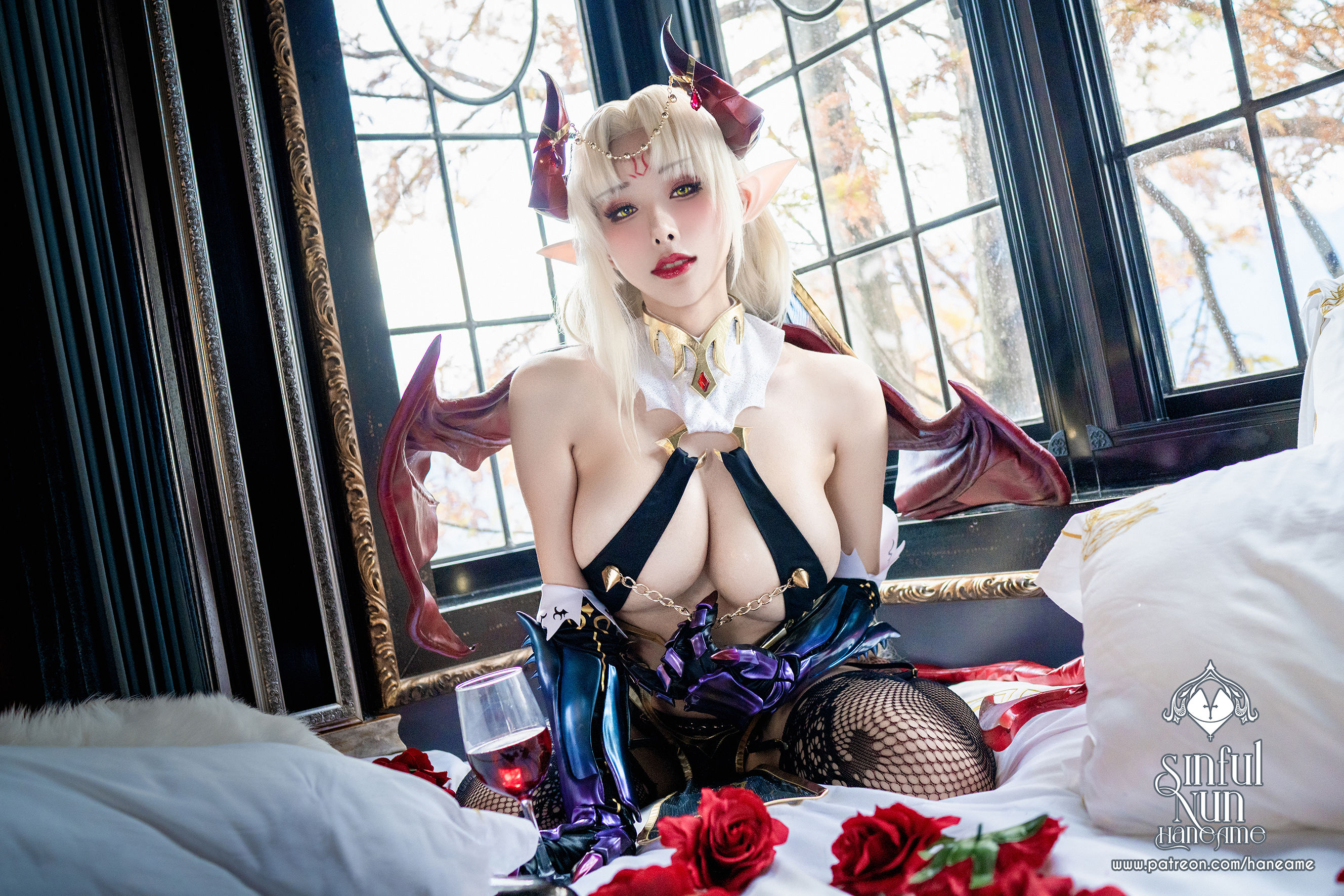 Hane Ame 雨波写真 – 罪恶修女 RED EVIL Cosplay-第16张