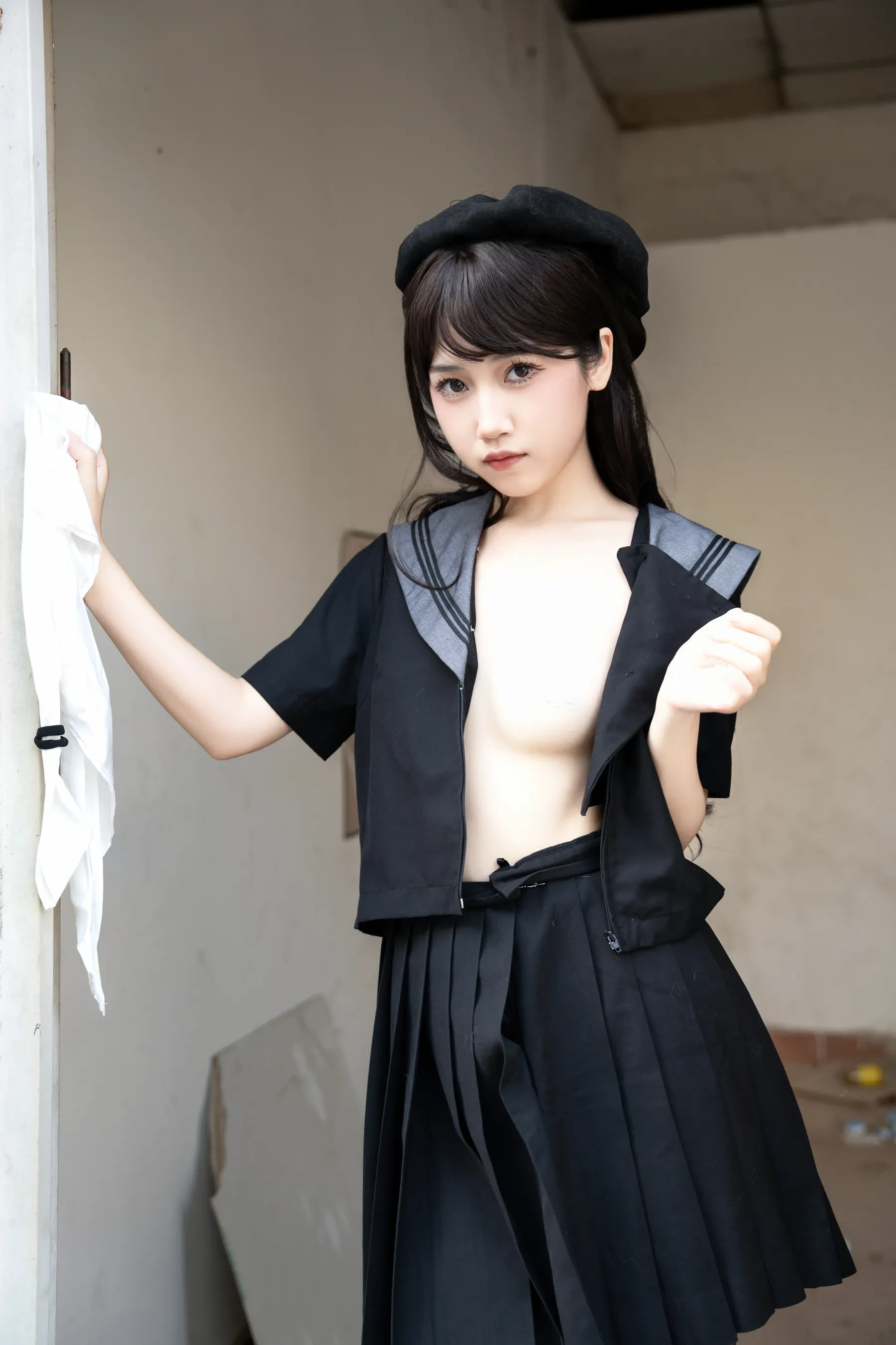 不呆猫 – 放课后野外JK Cosplay-第29张
