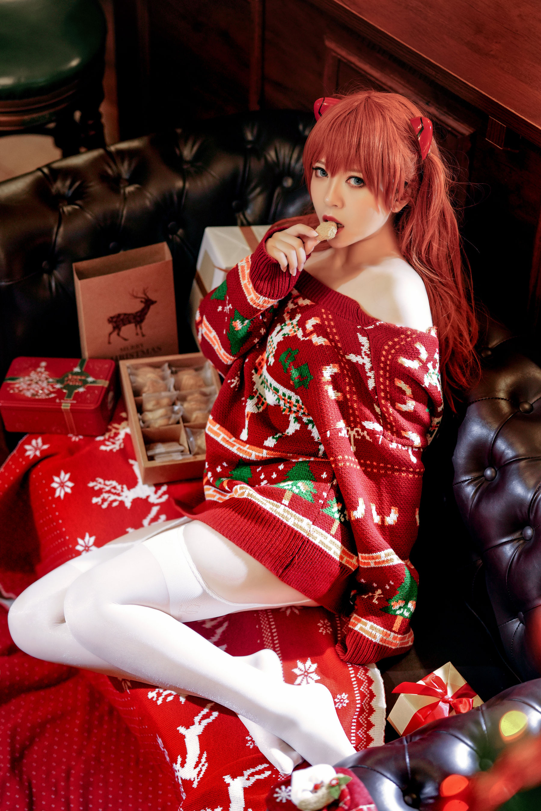 半半子 – 式波・ASUKA Christmas Cosplay-第8张