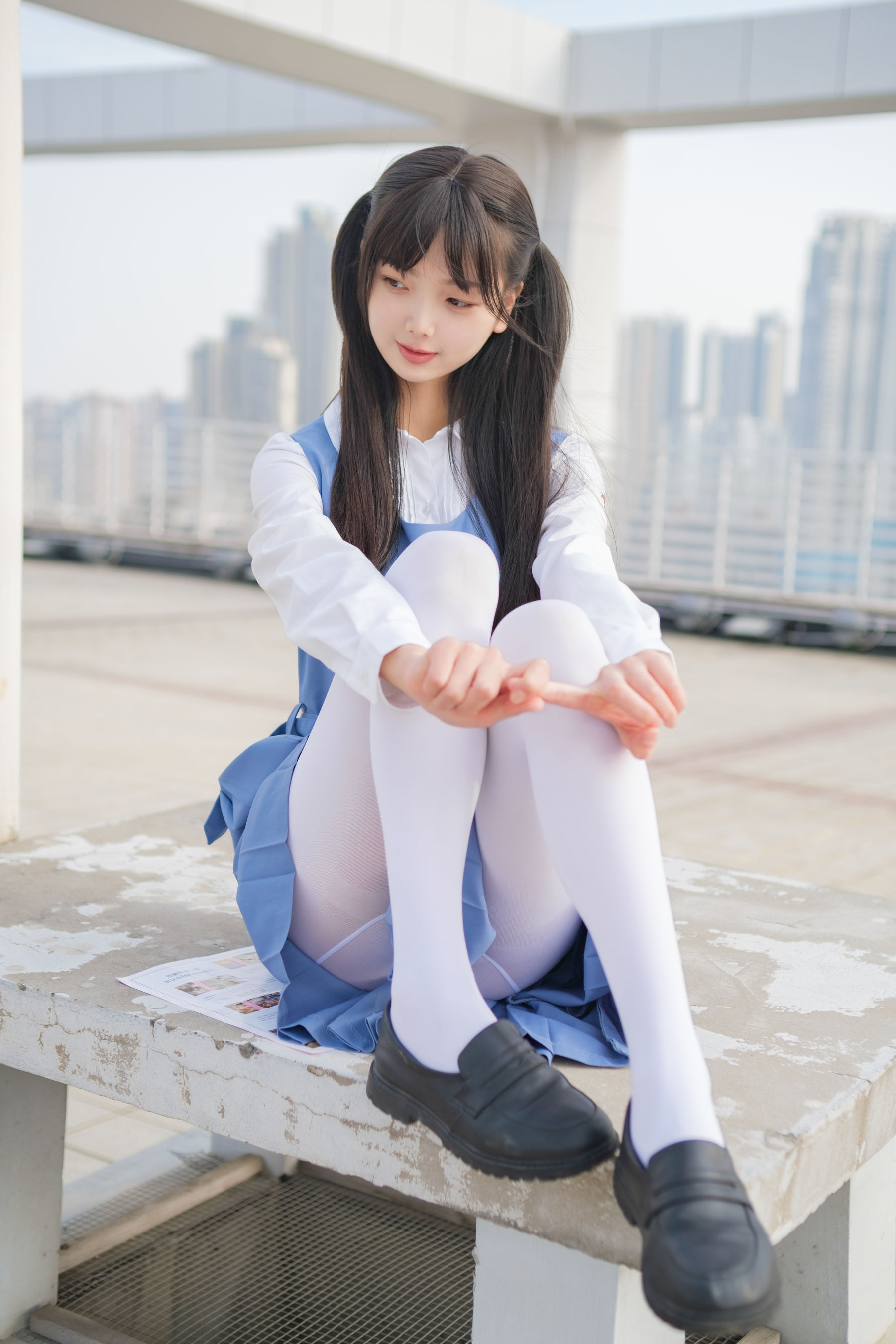 柴系小乖(稚乖画册) – 夜夜 天台真空80D白丝 Cosplay-第70张