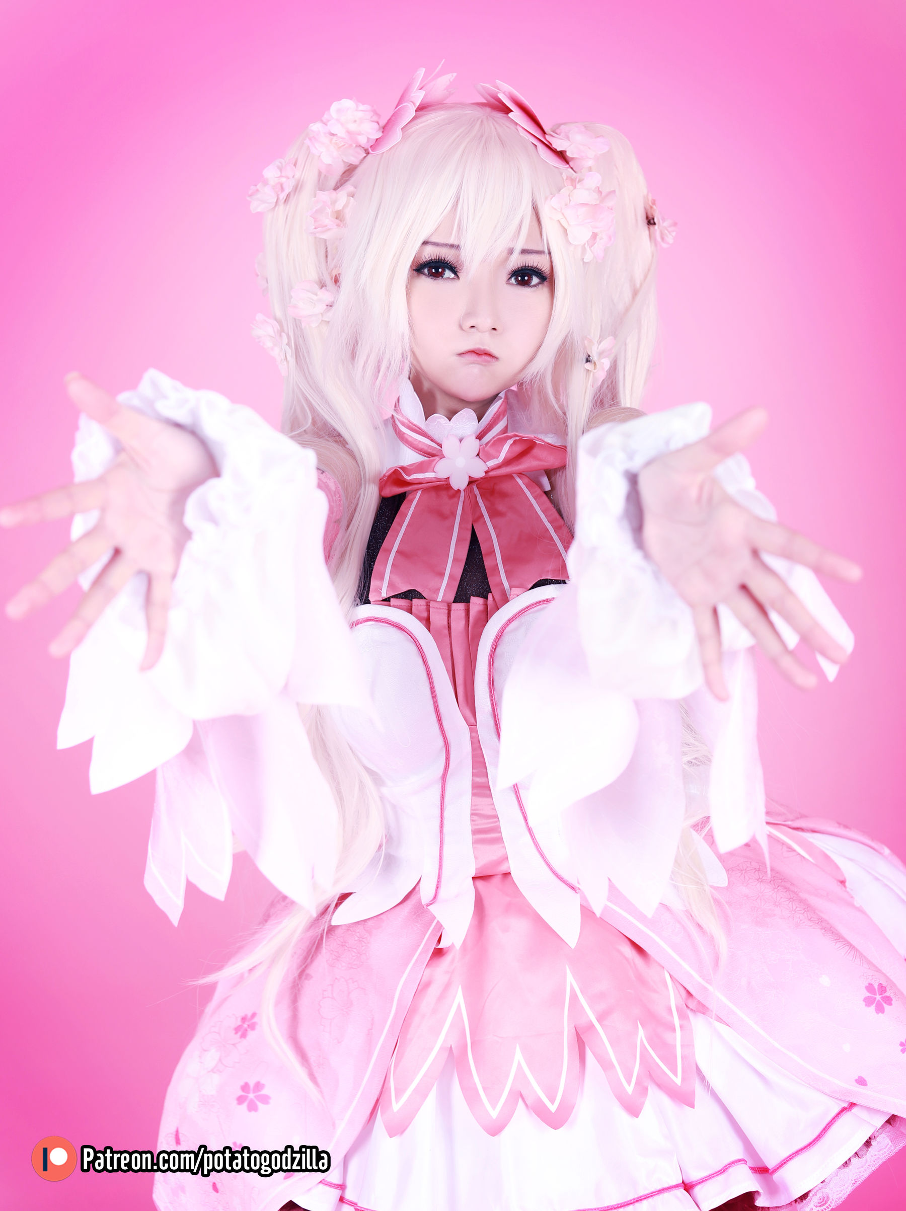Coser小姐姐Potato Godzilla – Sakura Miku Cosplay-第8张