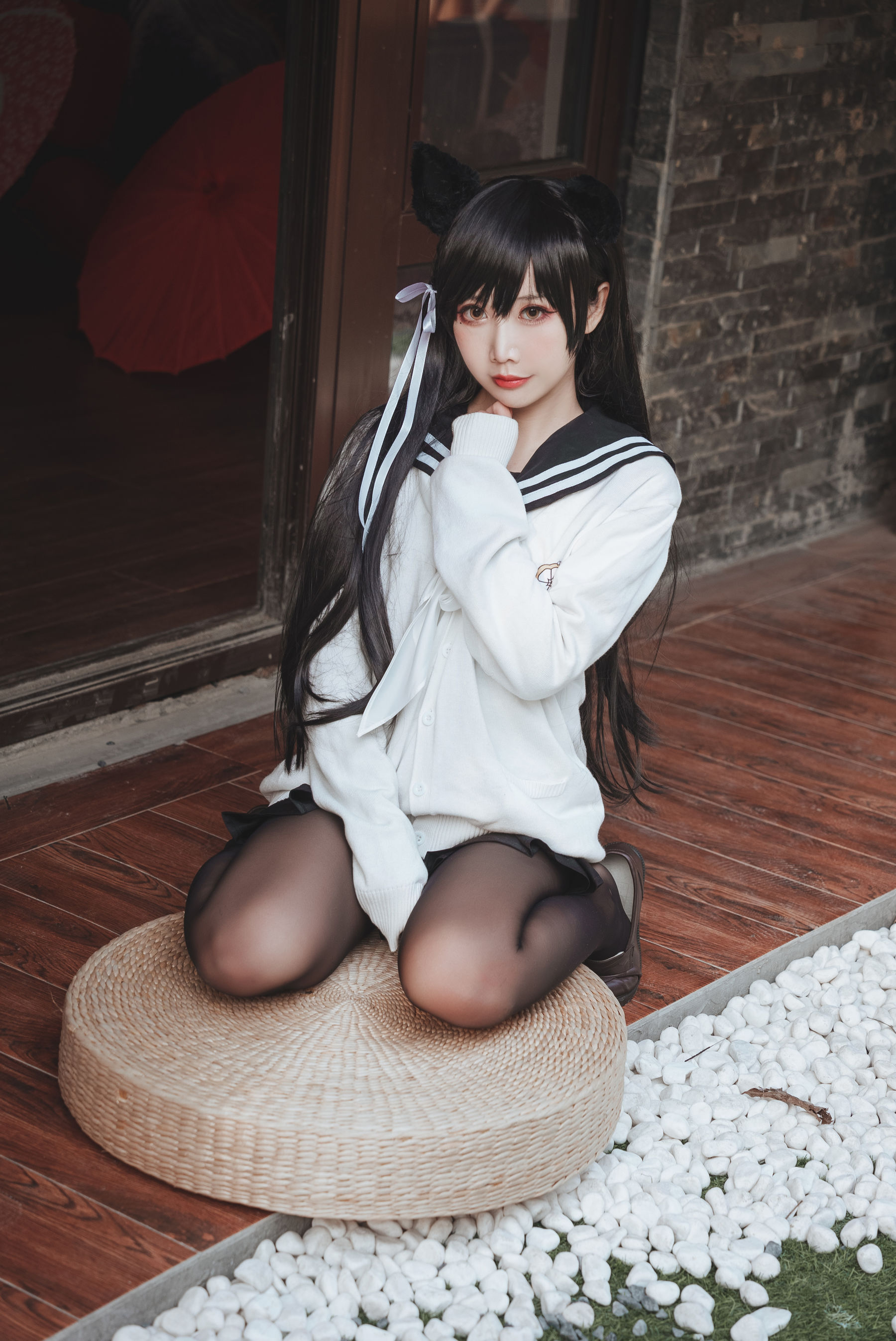 可爱人气Coser面饼仙儿 – 爱宕JK2 Cosplay-第3张