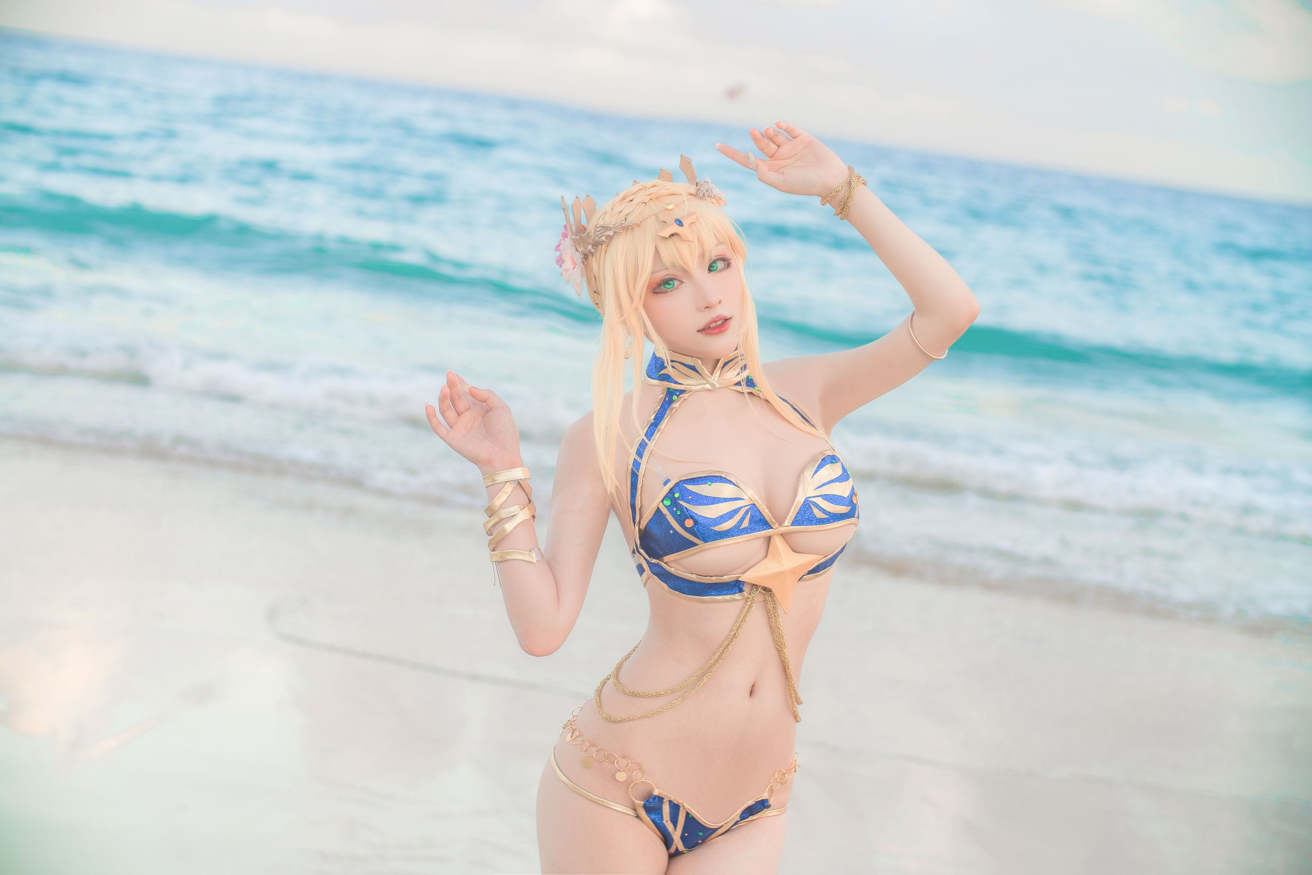 起司块wii – 白枪泳装 Cosplay-第3张