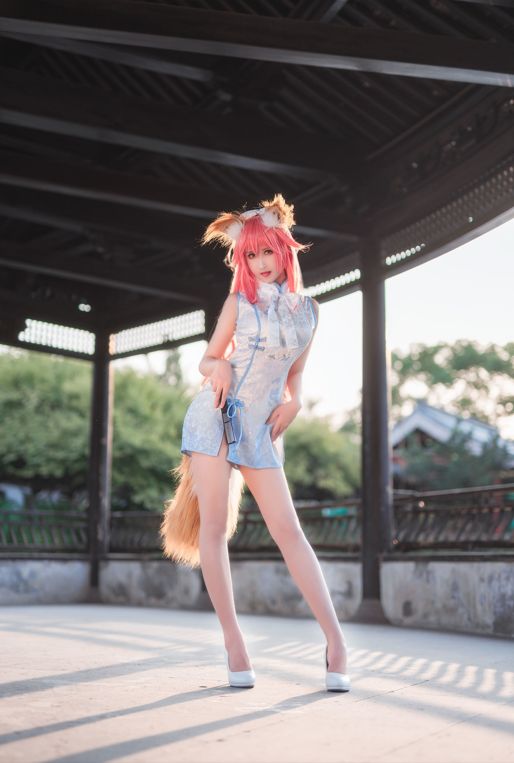微博妹子三度_69 旗袍玉藻前 Cosplay-第14张