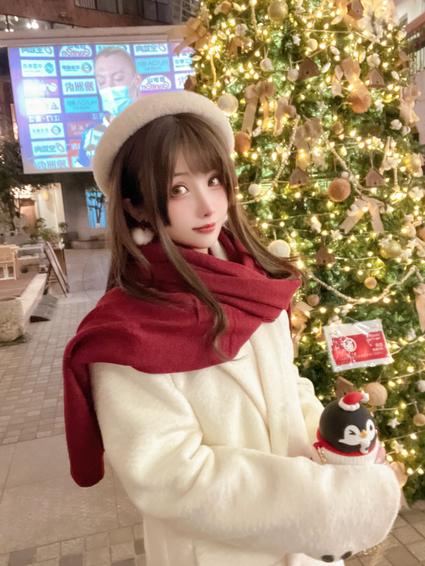 COS福利rioko凉凉子(肉扣热热子) – 圣诞麋鹿套装 Cosplay-第19张