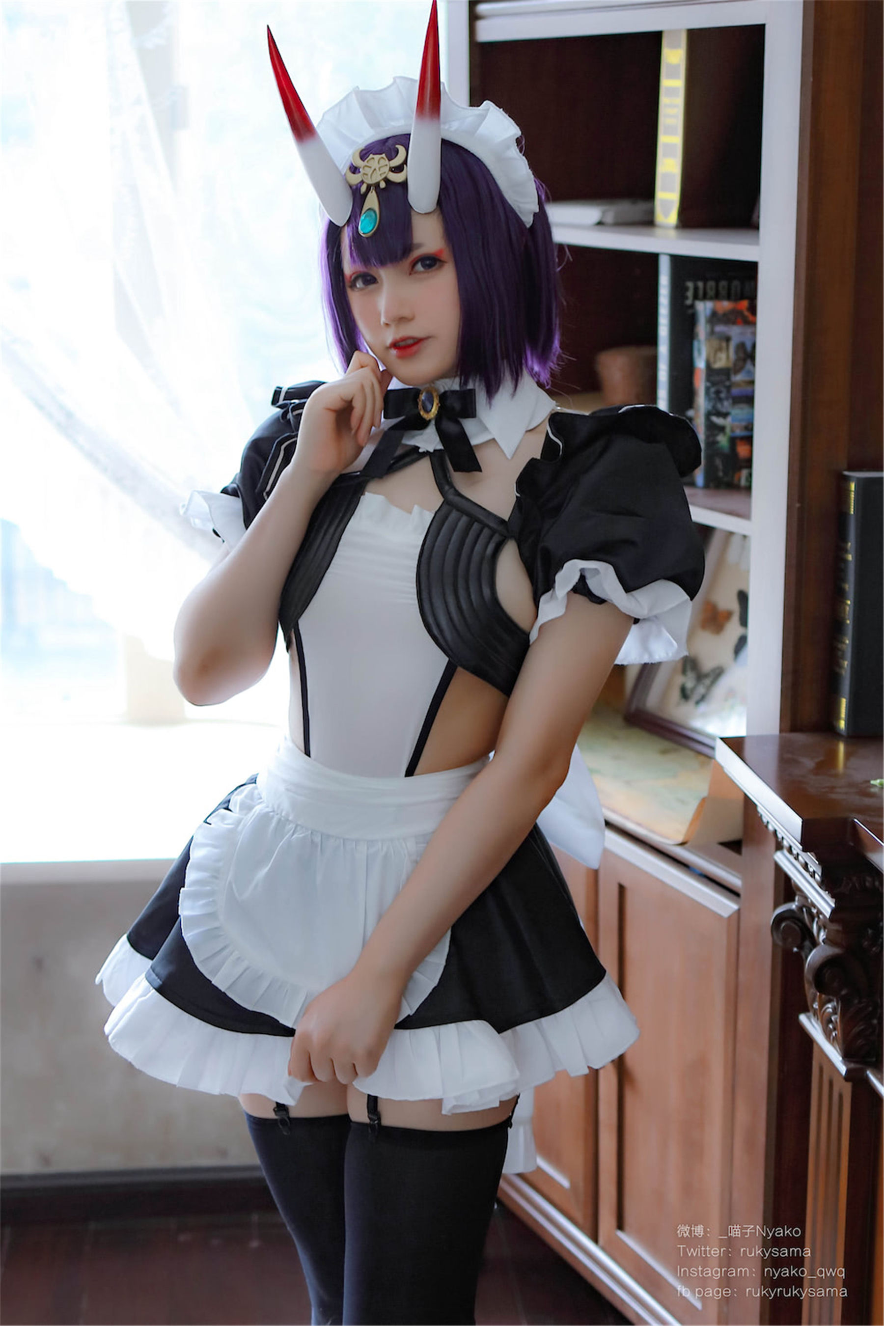 萌妹子Nyako喵子 – 酒吞童子女仆 Cosplay-第3张