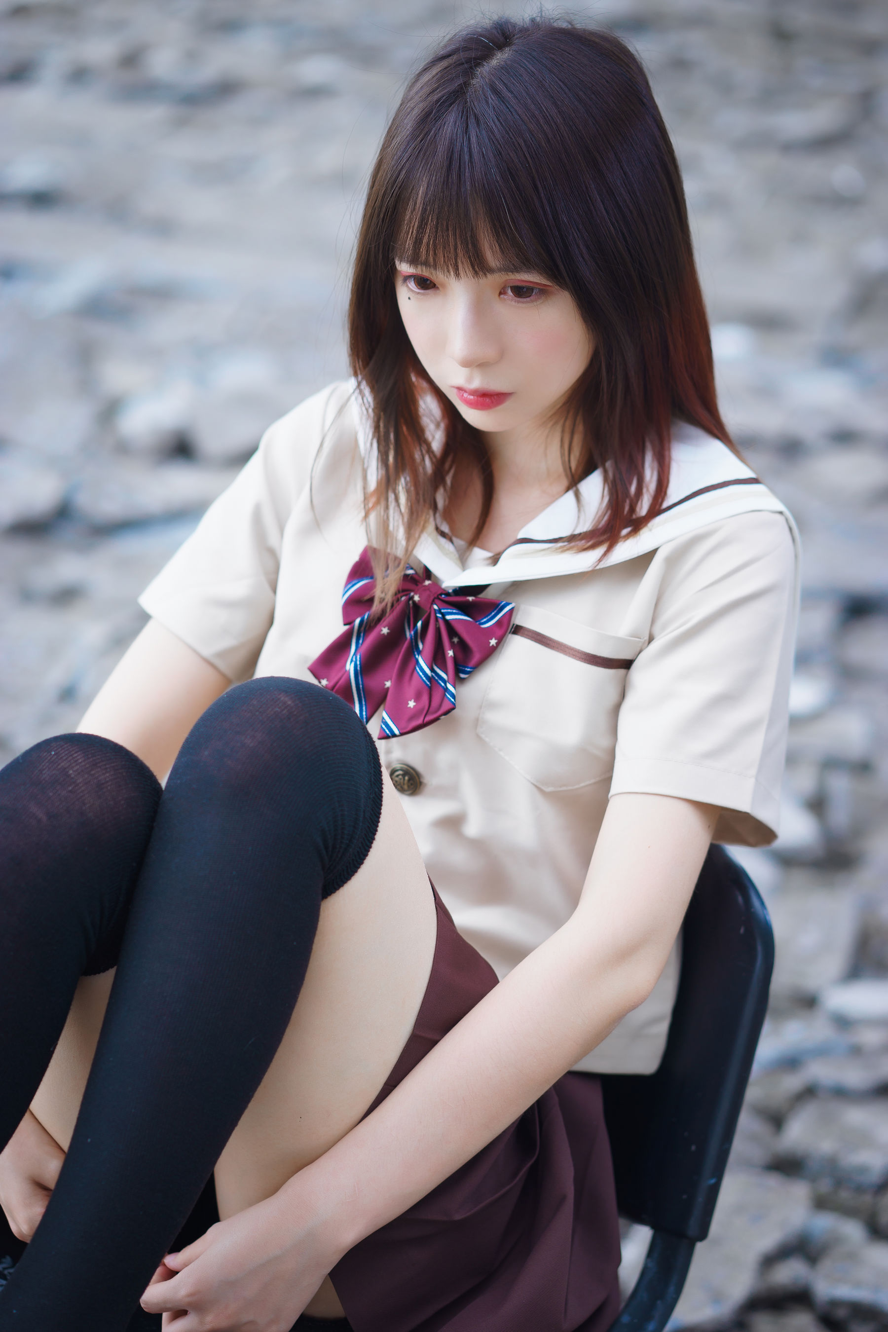 [萝莉COS] 疯猫ss《丝袜狂想曲(伞)》 Cosplay-第6张