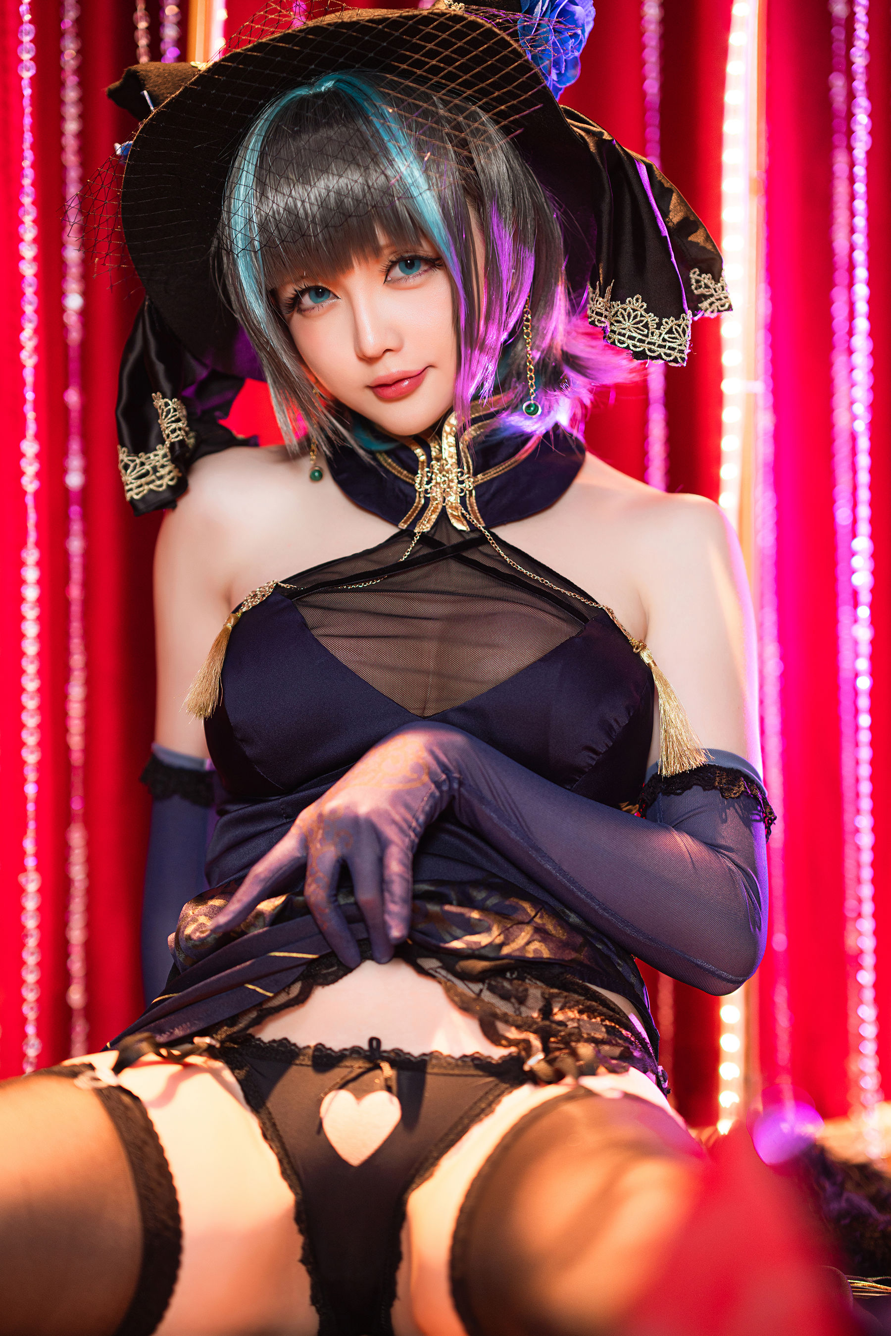 Coser小姐姐星之迟迟 – 柴郡 音乐绚烂caitsith Cosplay-第39张