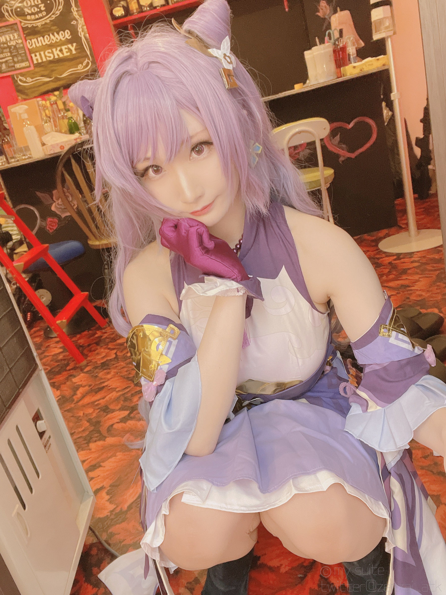 (Cosplay)[my suite] Atsuki あつき – Keqing 刻晴 (Genshin Impact) Cosplay-第16张