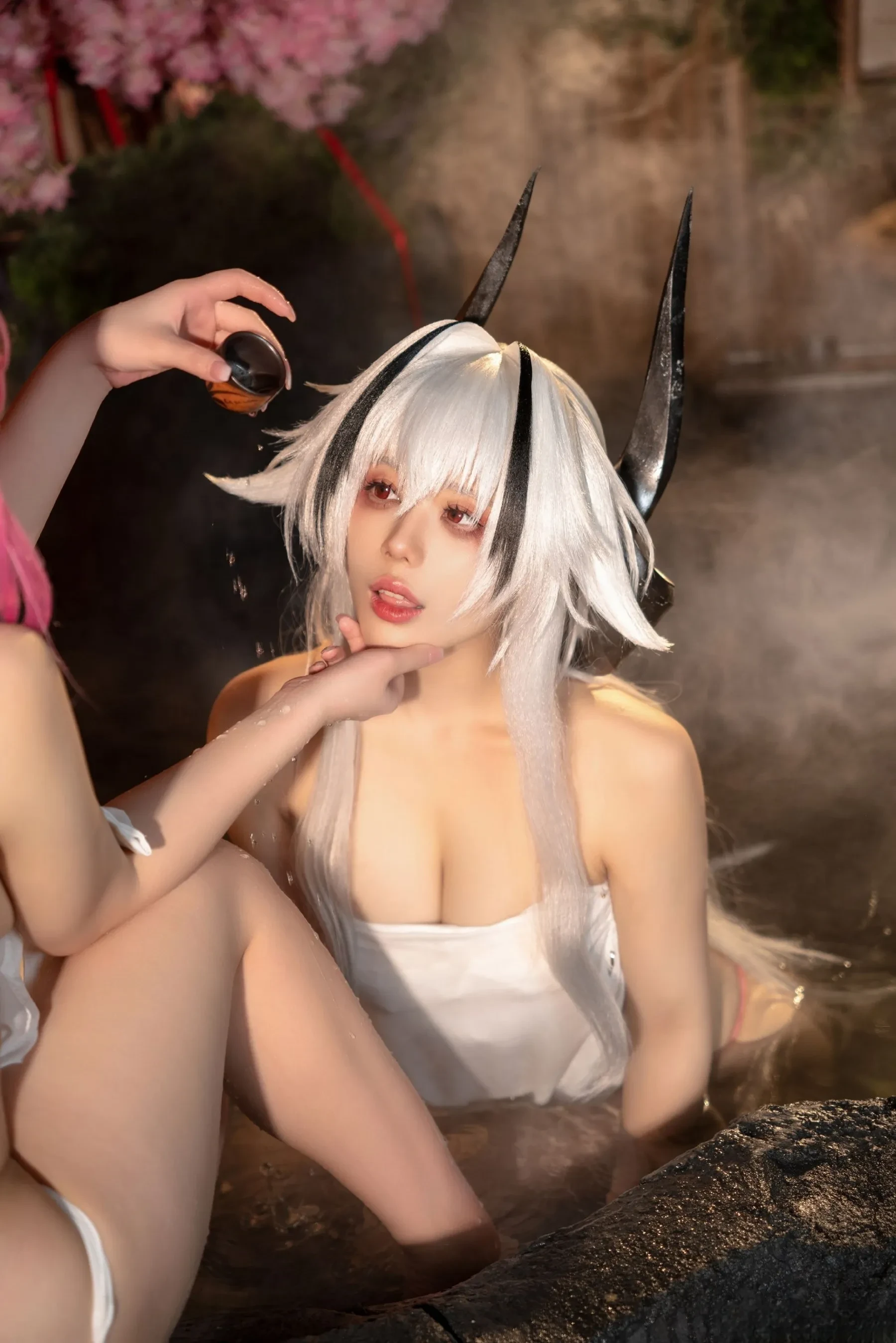 九言小瑶幺幺喜茶苍苍子 – 碧蓝 温泉之旅 Cosplay-第28张