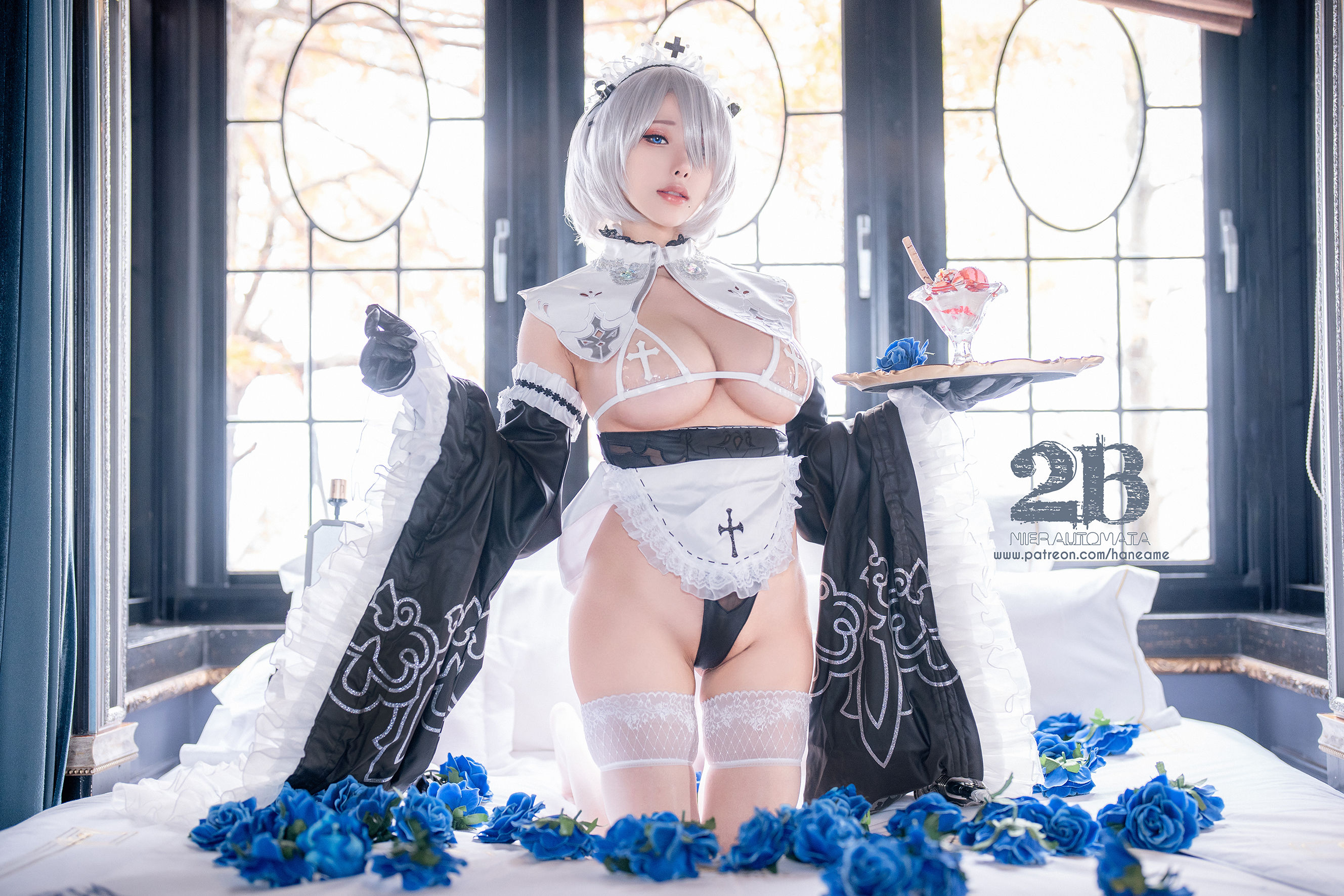 Hane Ame 雨波写真 – Nier 2B Maid Cosplay-第30张