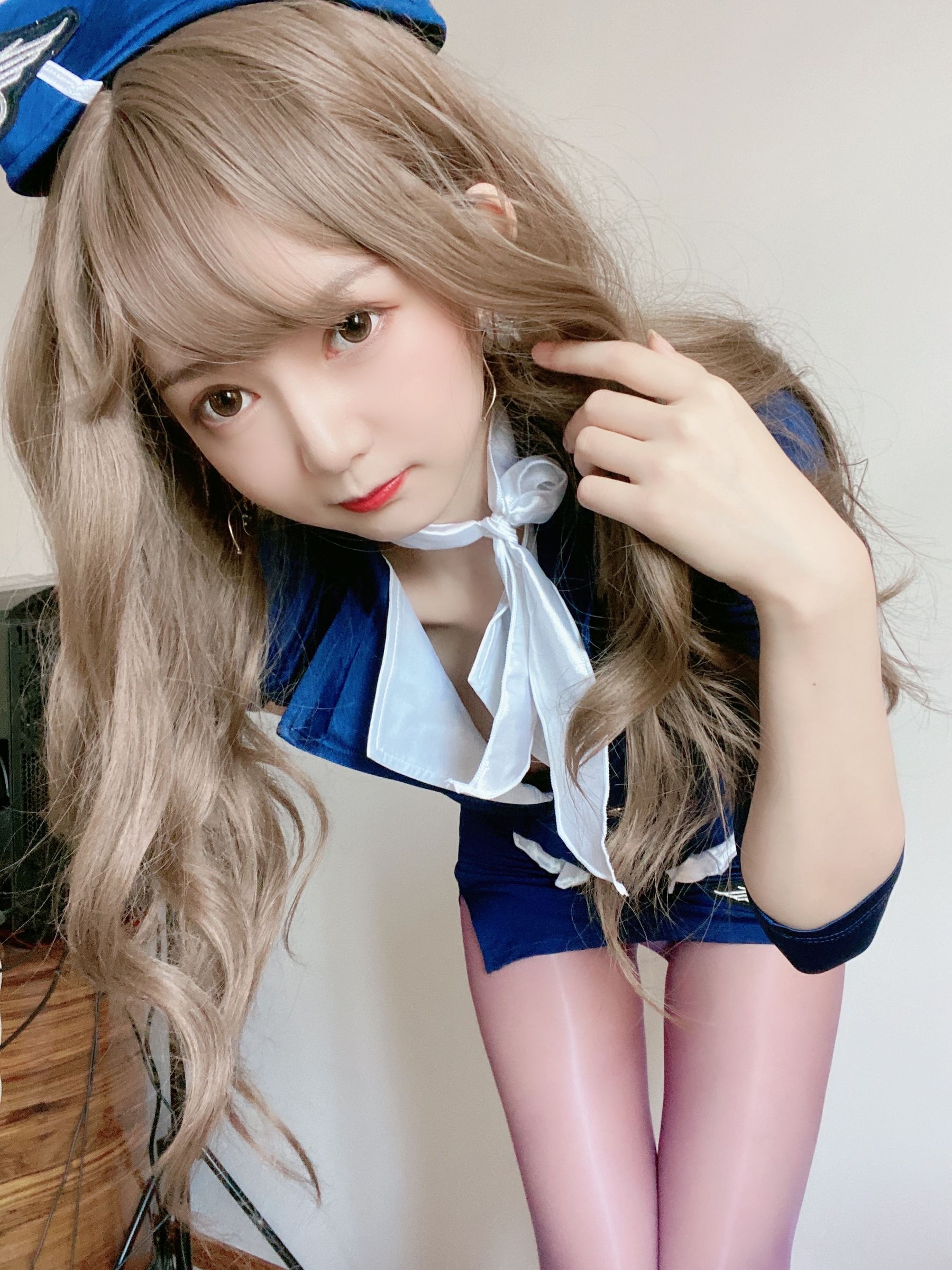 51酱 – 蓝色制服装 Cosplay-第34张