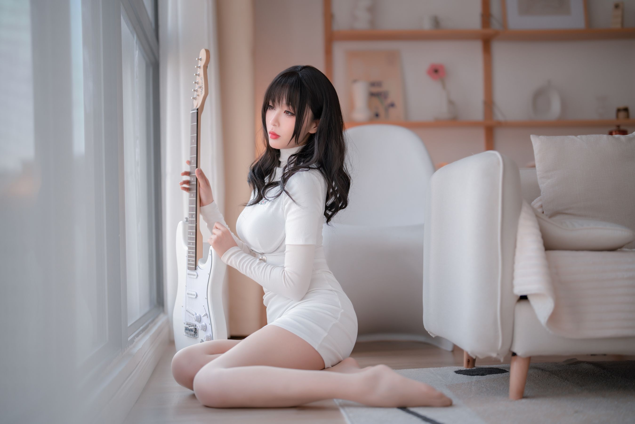 轩萧学姐 – 吉他妹妹 肉丝套 Cosplay-第17张