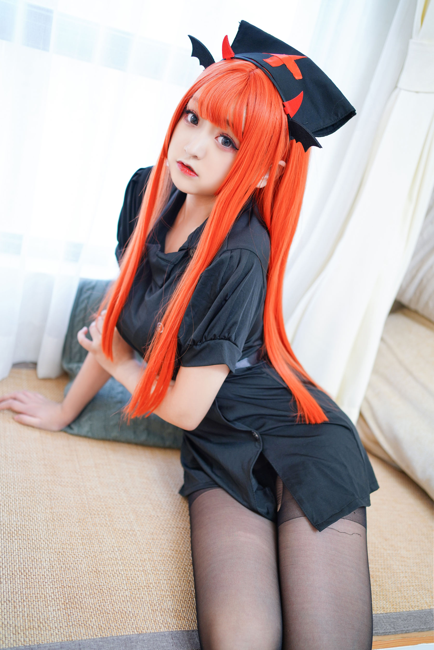 动漫博主恩田直幸 – 橘色黑护士 Cosplay-第39张