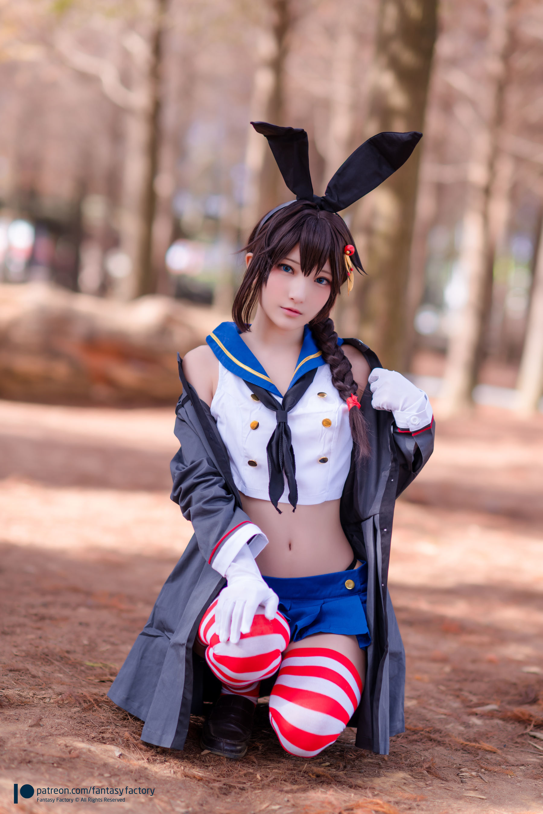[Fantasy Factory] 小丁Cosplay – JK制服 水手小兔 外拍 Cosplay-第1张