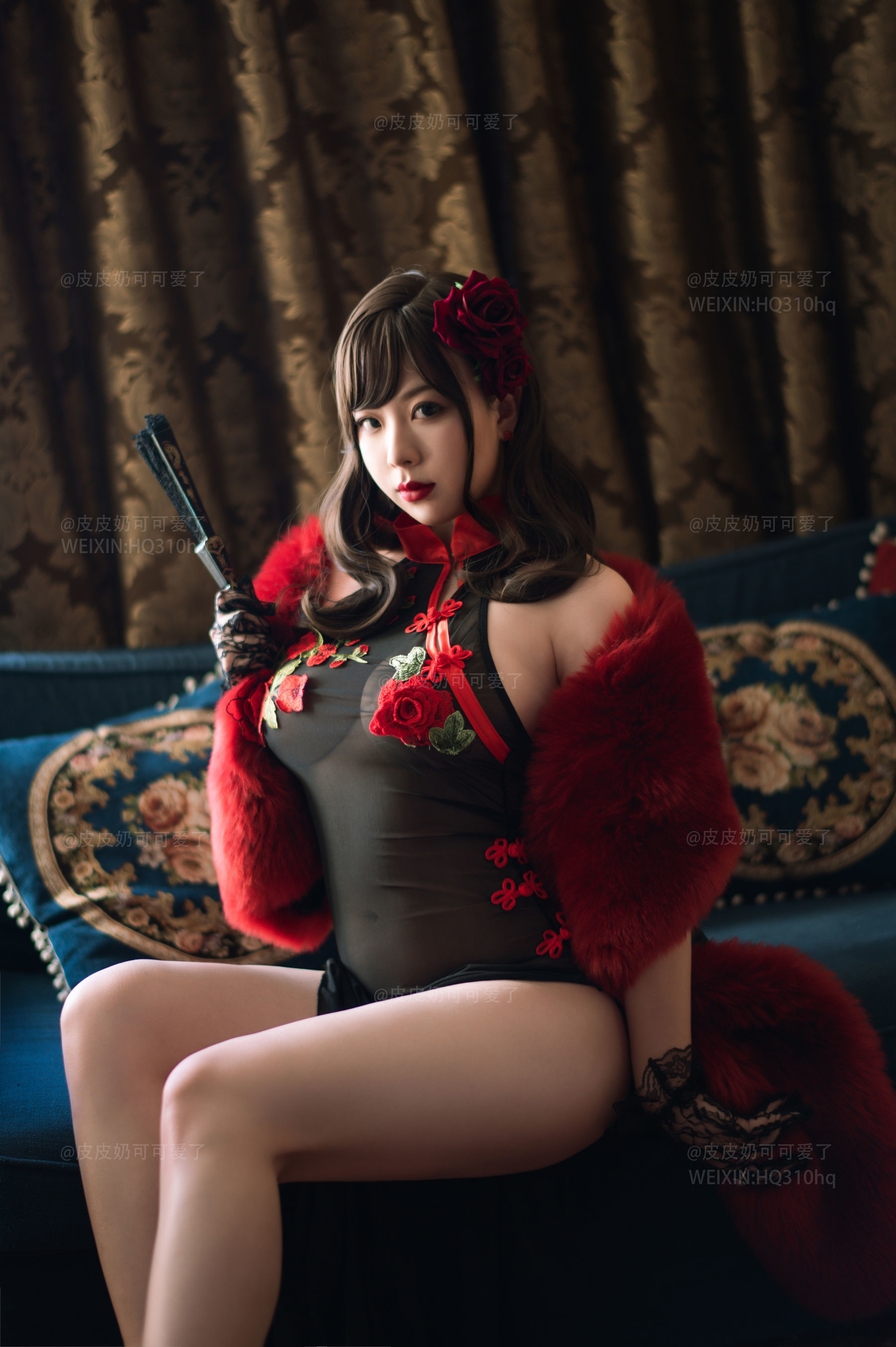 皮皮奶可可爱了啦 玫瑰 Cosplay-第49张