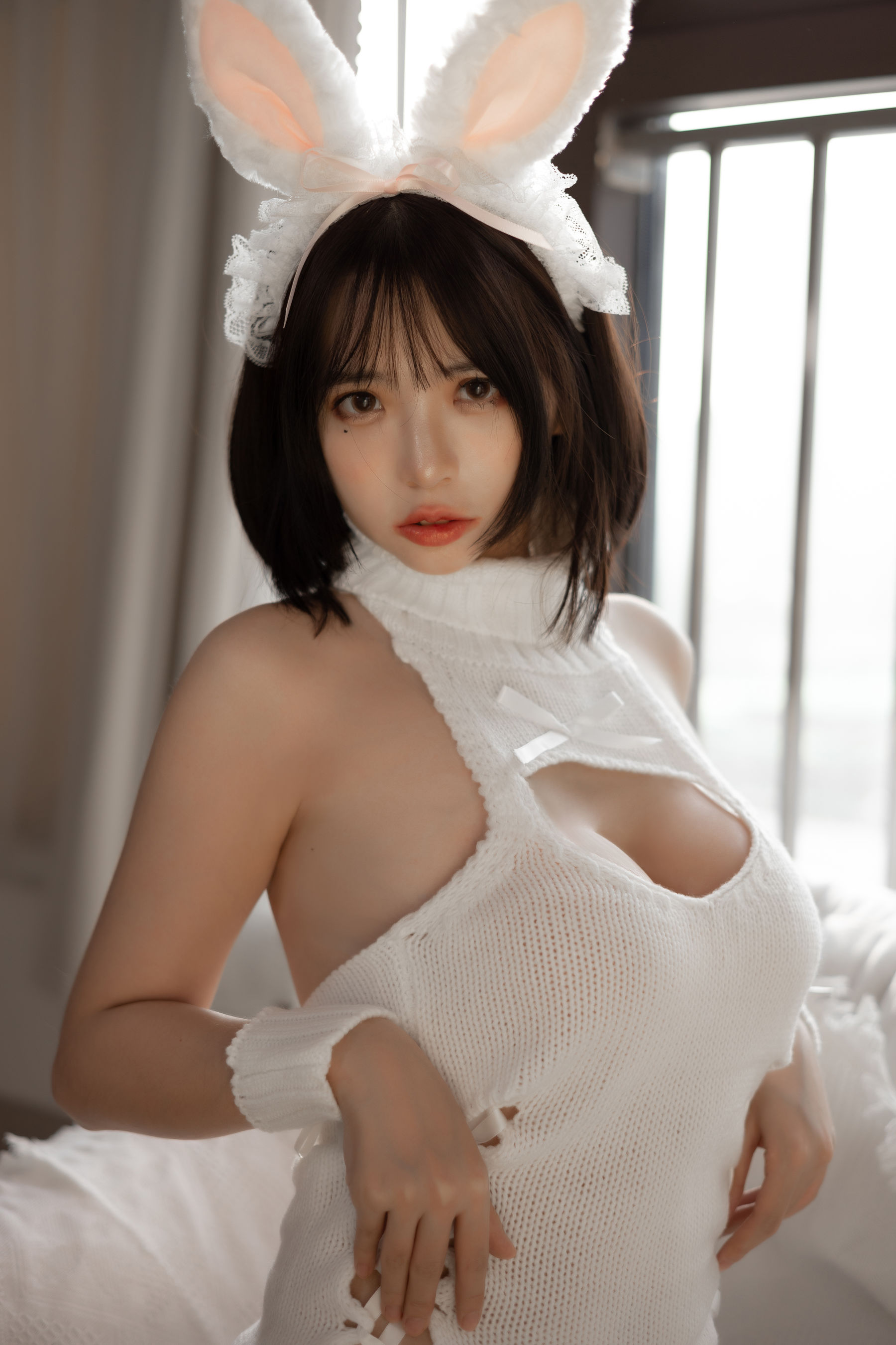 疯猫ss – 白色毛衣 Cosplay-第8张