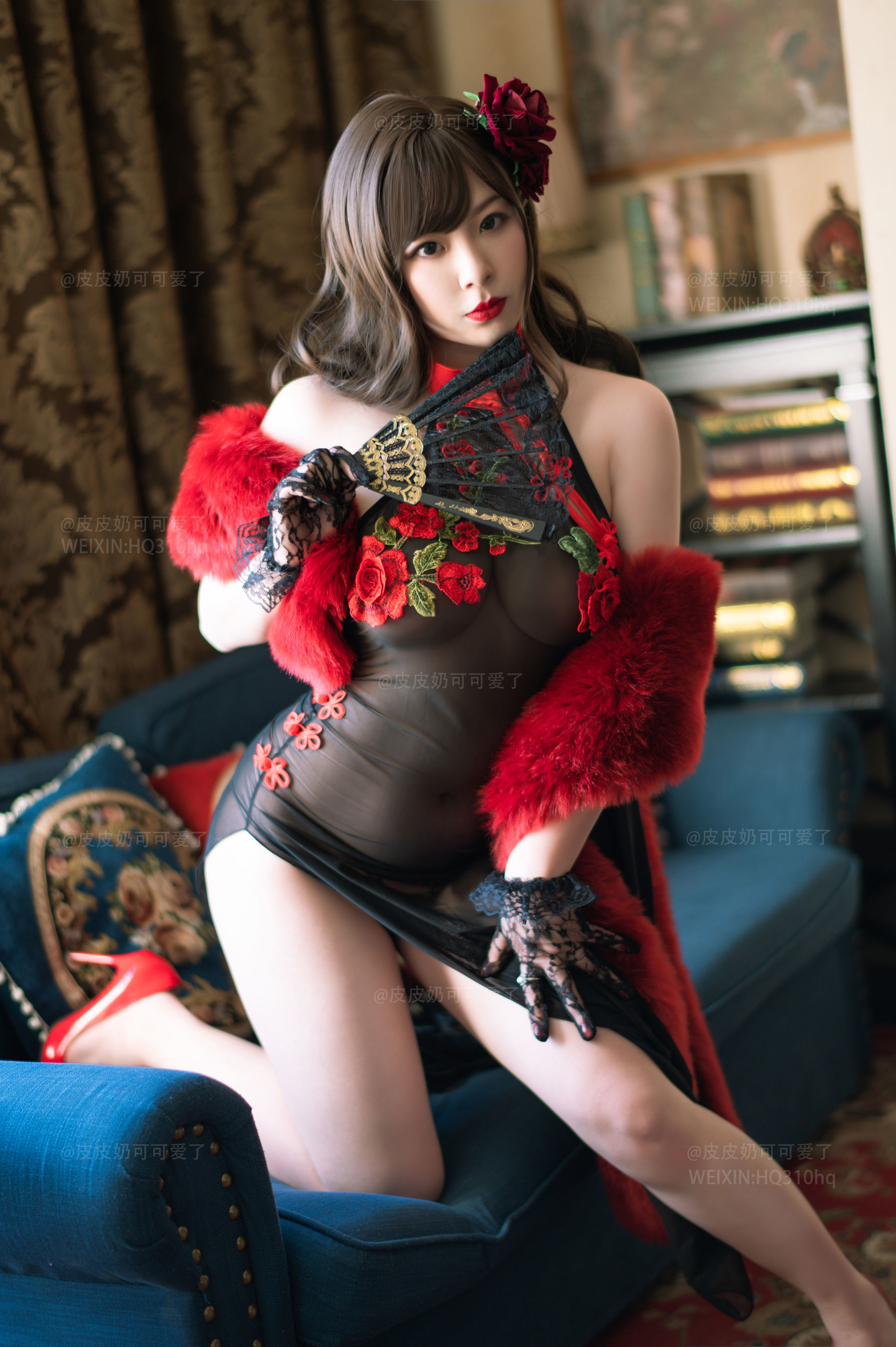 皮皮奶可可爱了啦 玫瑰 Cosplay-第44张